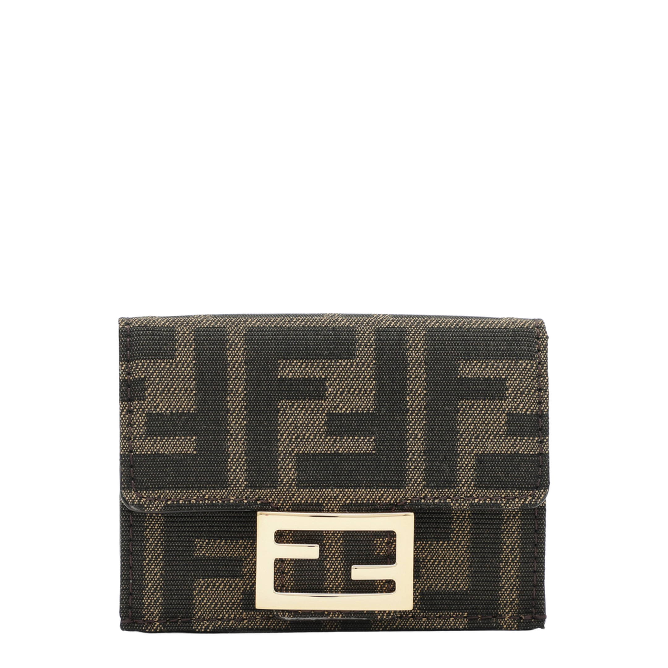 Micro Triflod Baguette in FF Fabric and Leather