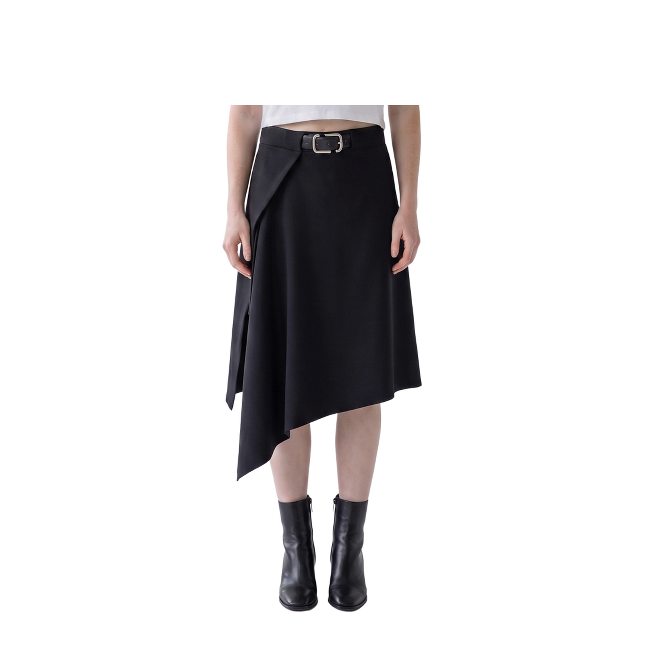 MAYFEYR - The Attico - Asymmetric Midi Skirt With Belt - 261WCS00313065AA100