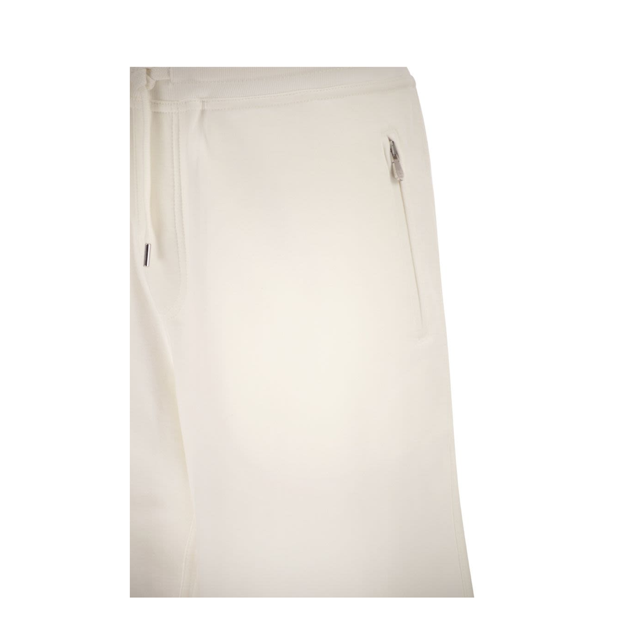 Techno Cotton Fleece Bermuda Shorts White
