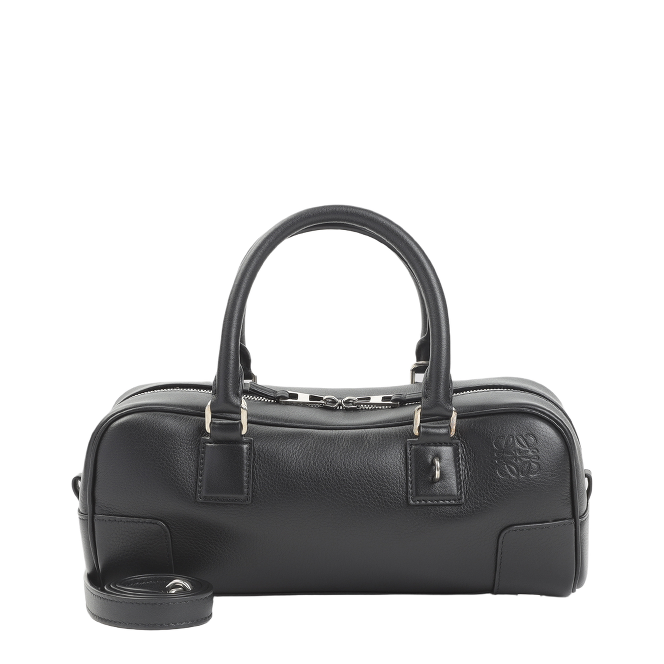 Cropped Bag in Shiny Calfskin Black