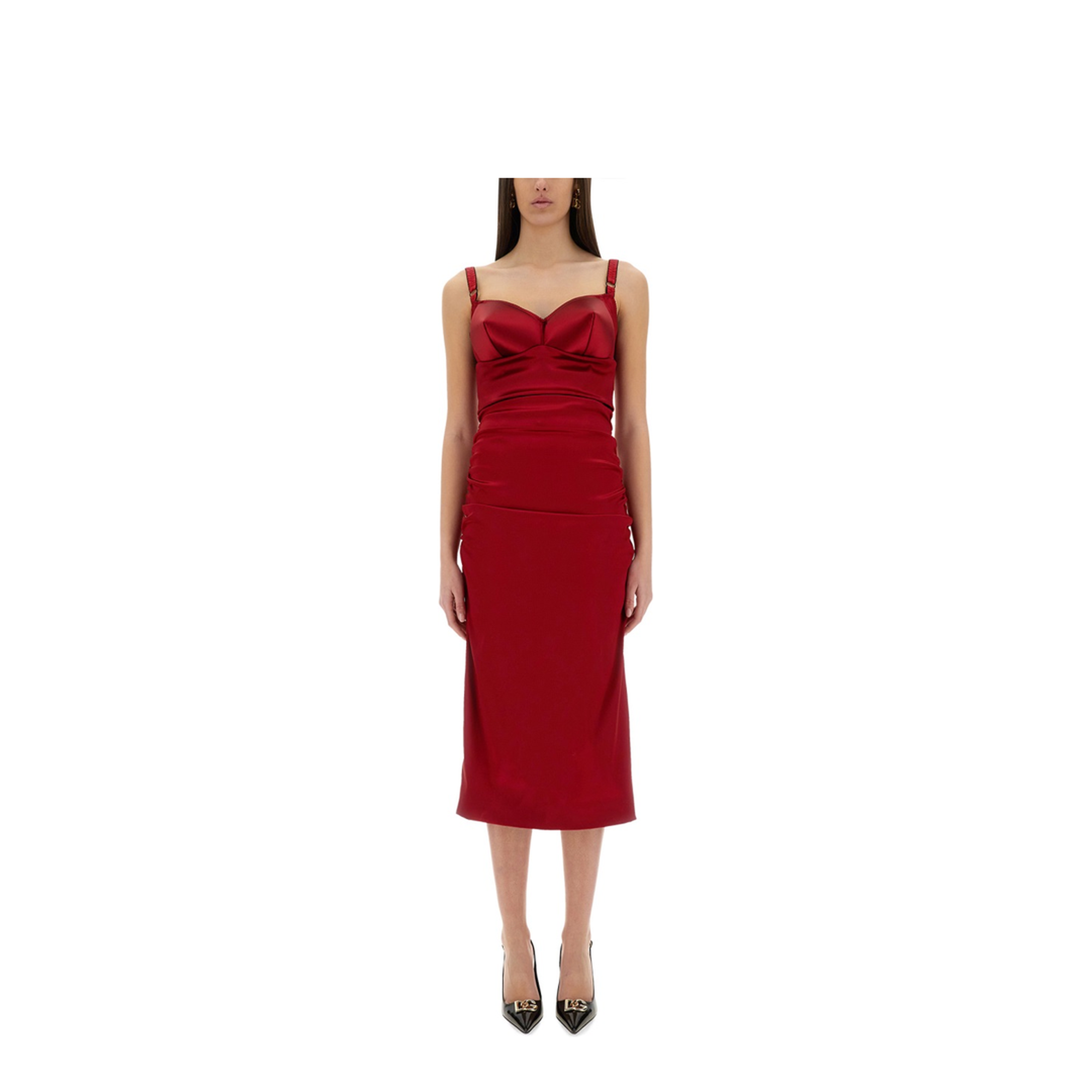 Longuette Dress with Cone Cups