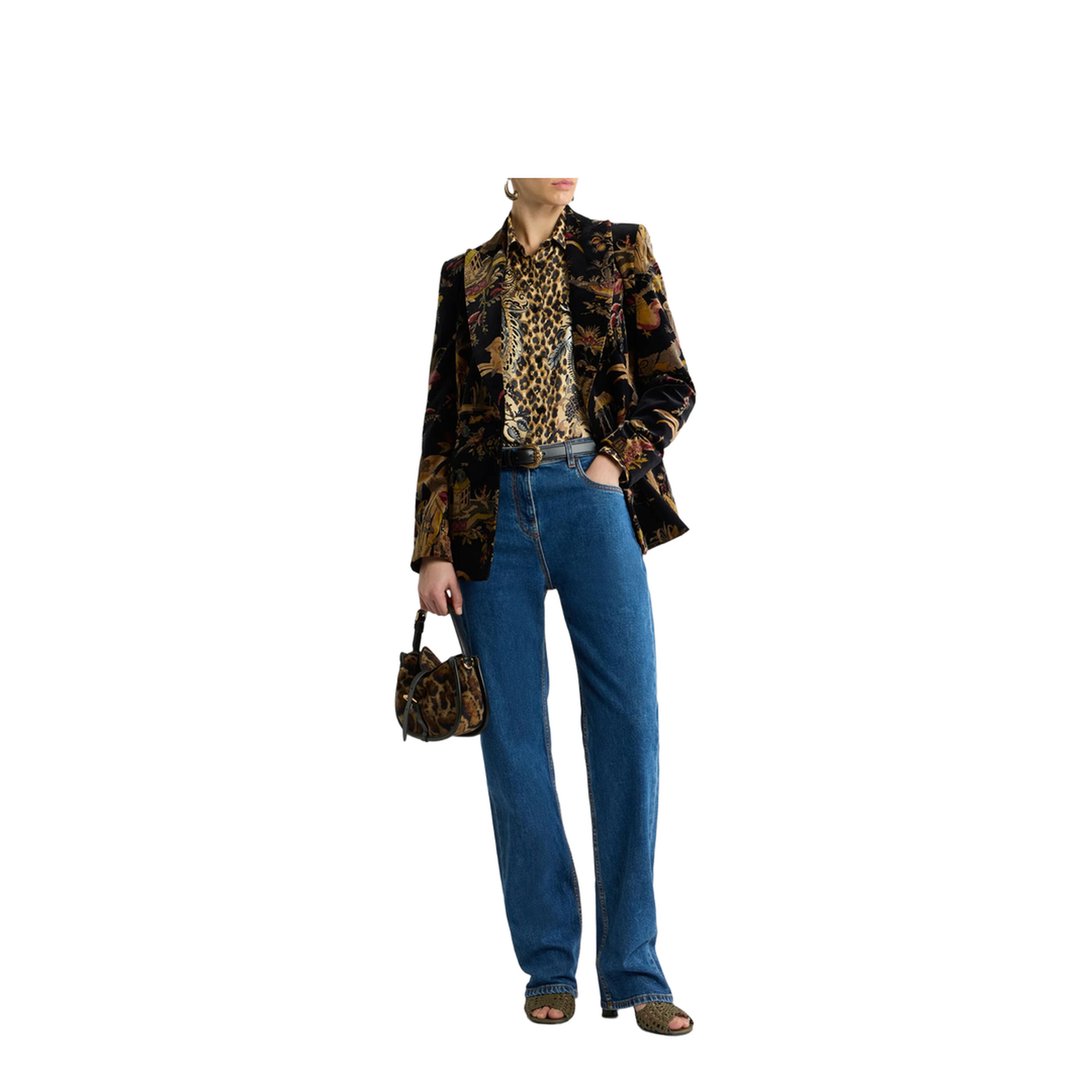 MAYFEYR - Etro - Silk Shirt With Placed Leopard Print - WRIA0013AK163