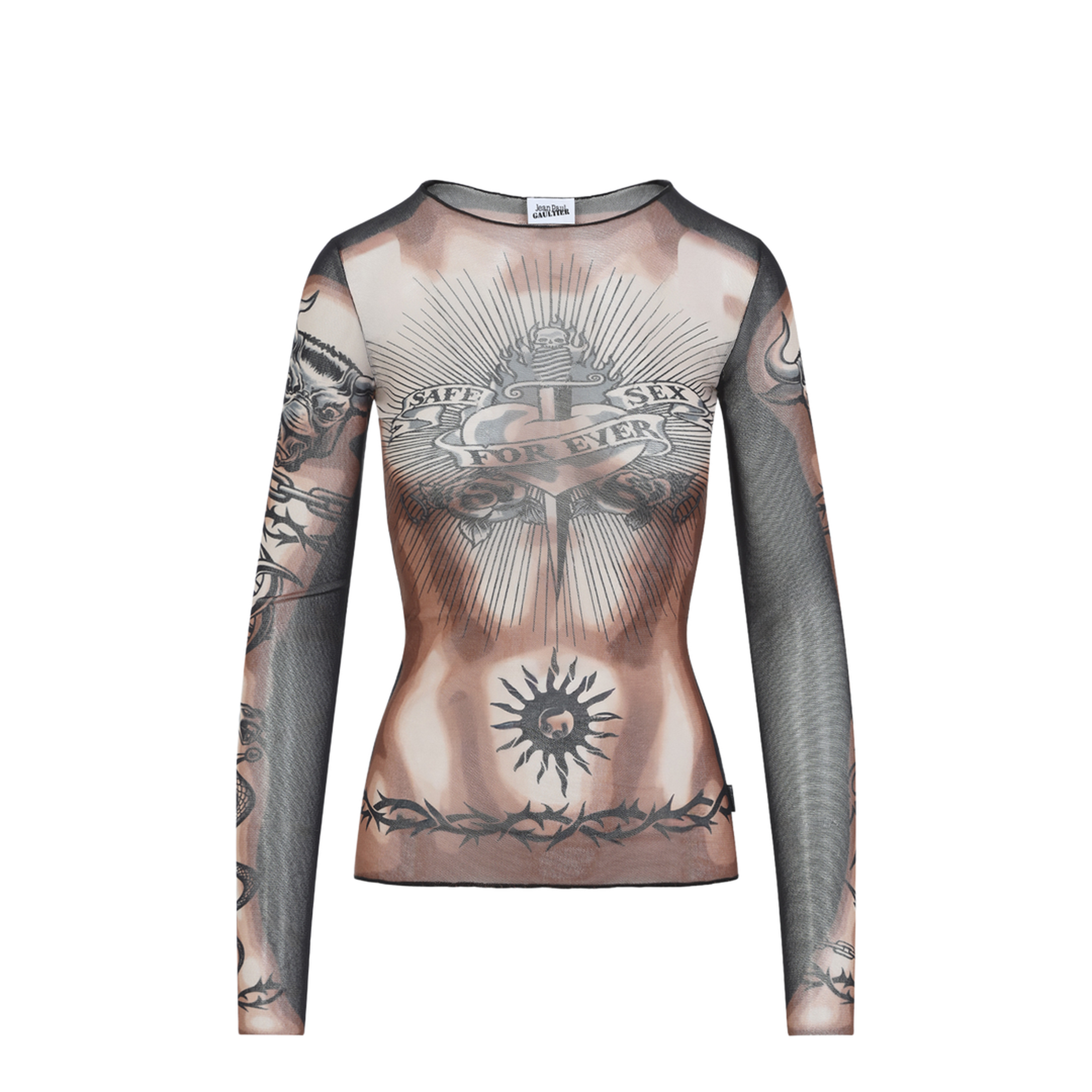 MAYFEYR - Jean Paul Gaultier - Safe Sex Tattoo Top - 2601WTO456M026P