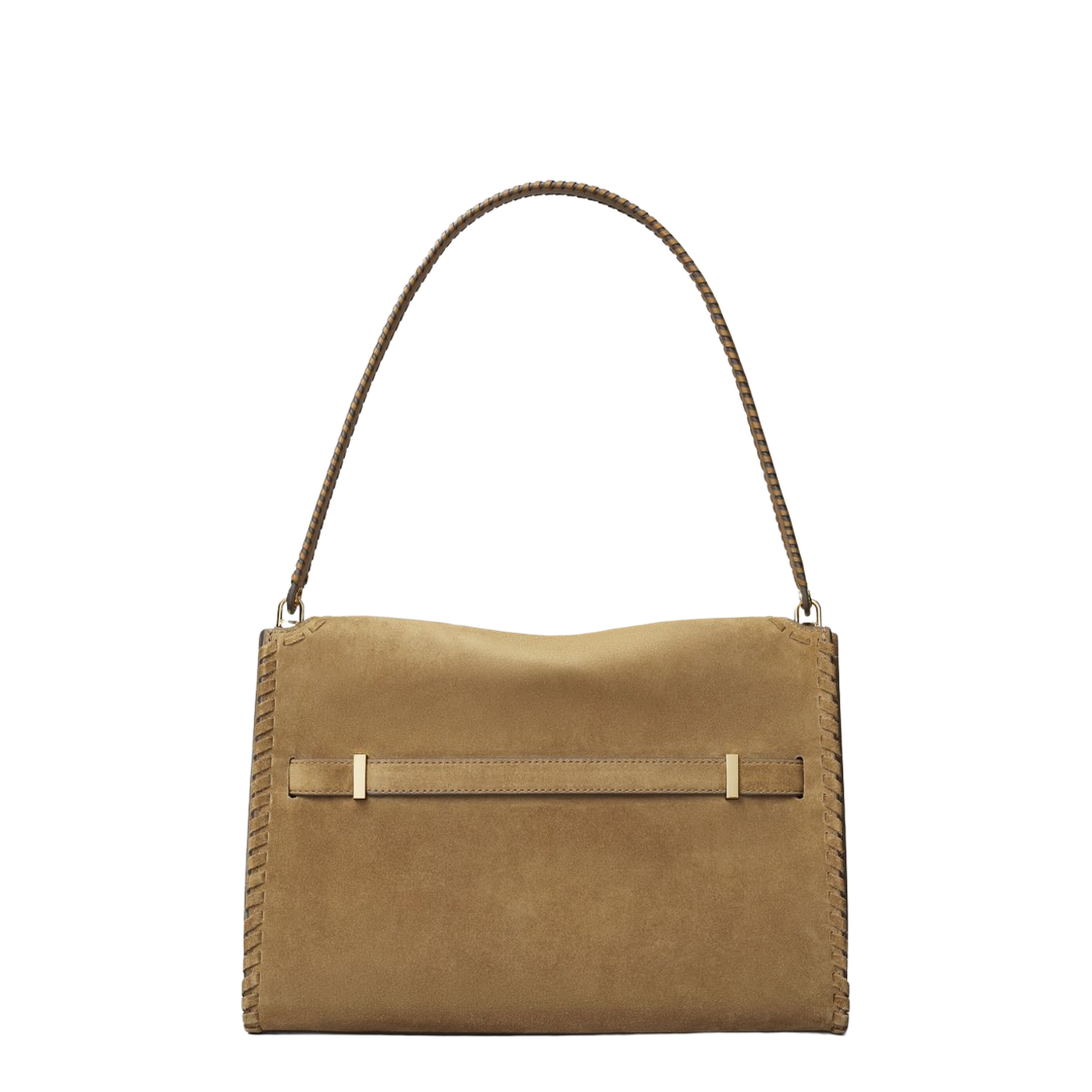 Lee Radziwill Large Suede Shoulder Bag - Wild Tabacco