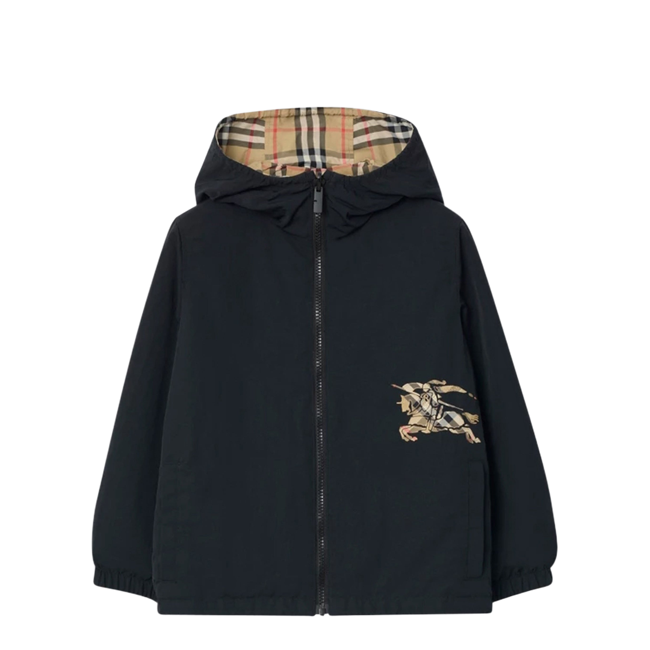 MAYFEYR - Burberry - Reversible Check Hooded Nylon Jacket In Sand - 8117262171436B9368