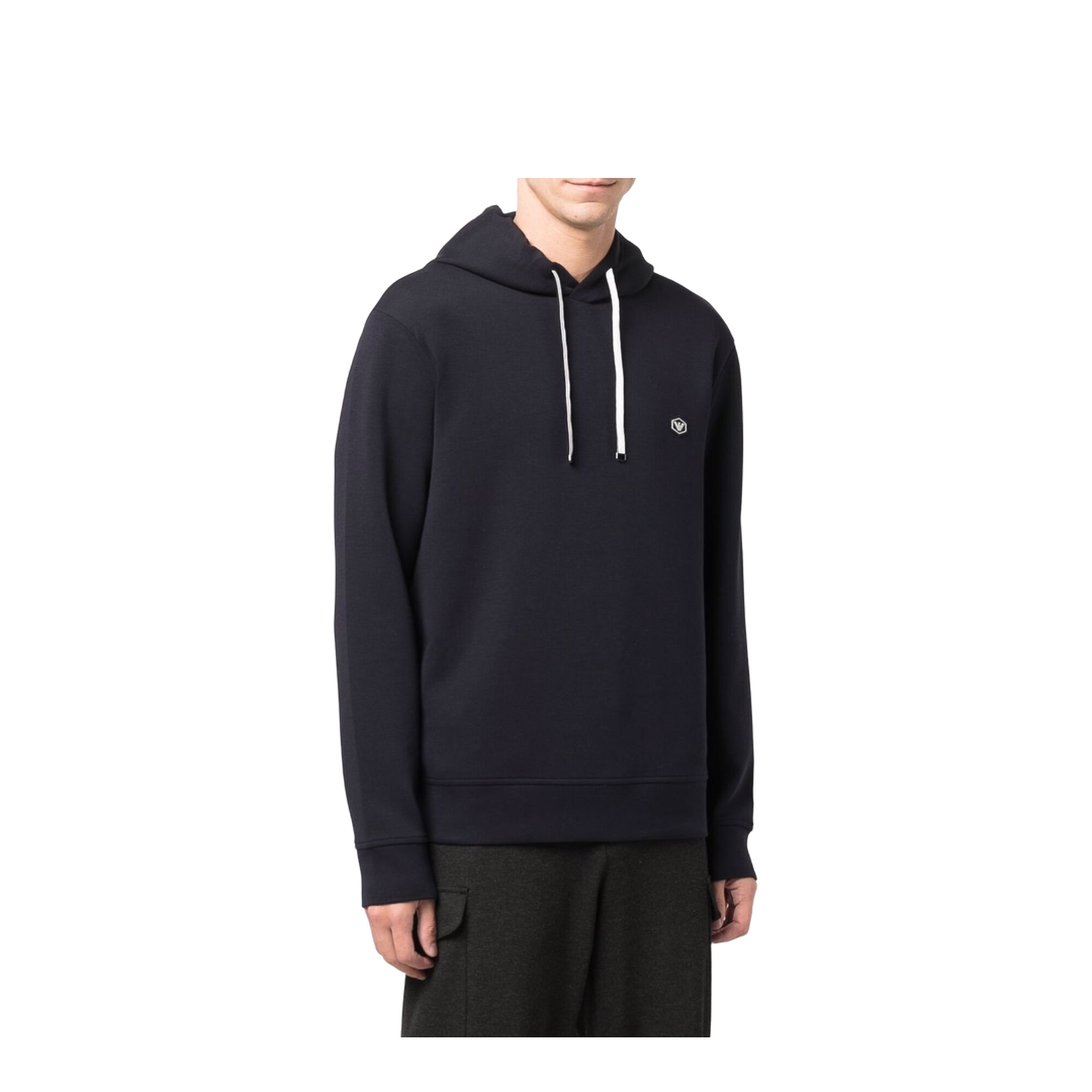 Hooded Sweatshirt with Micro Logo Patch