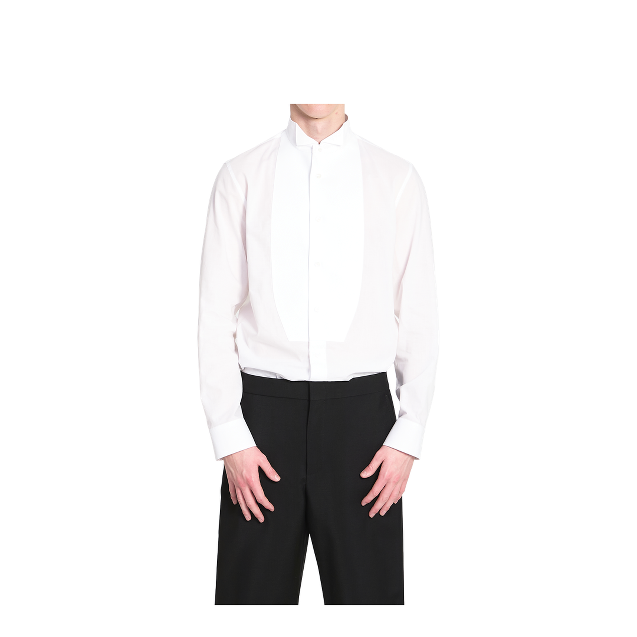 Light Chambray Cotton Shirt in White