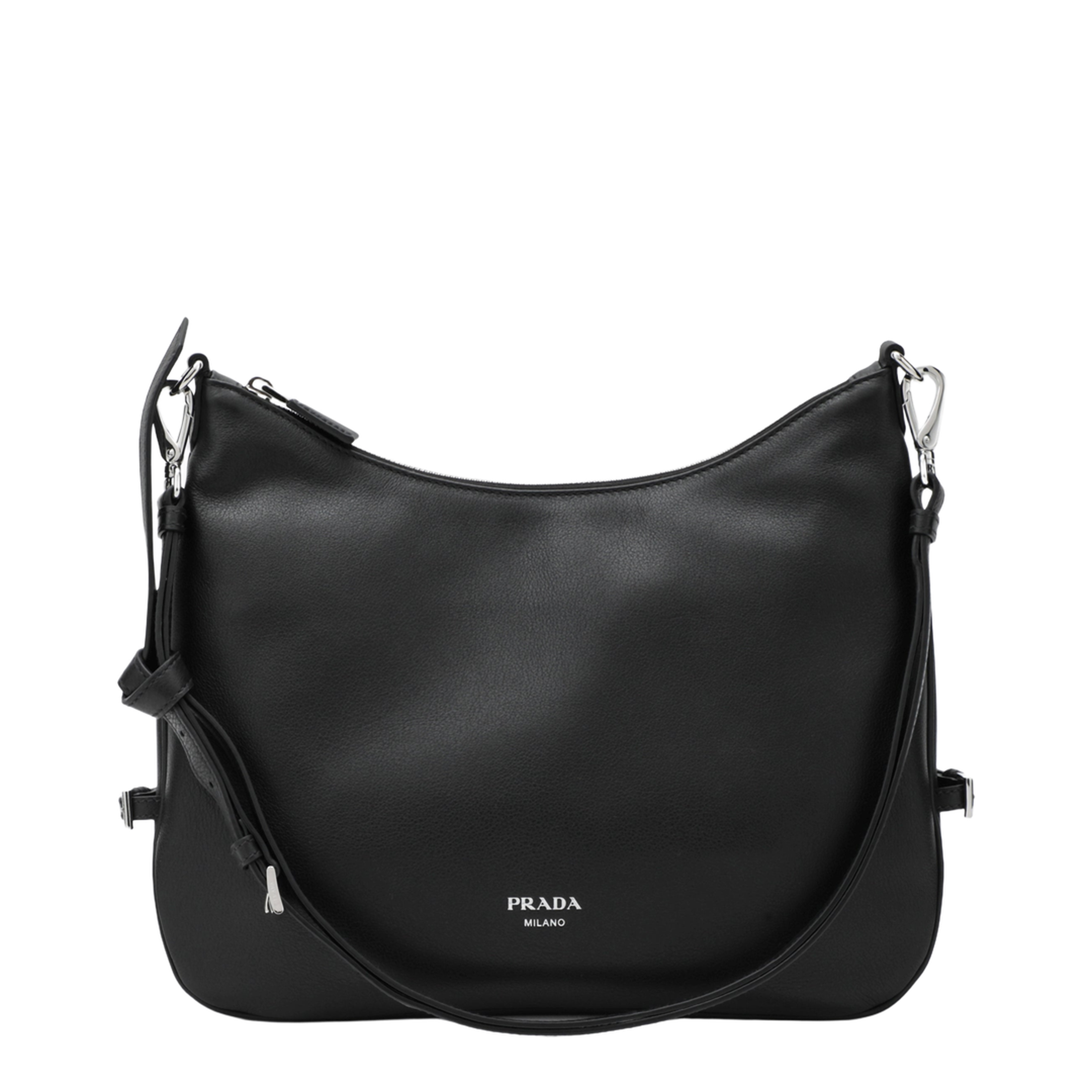 Fold Large Black Leather Bag