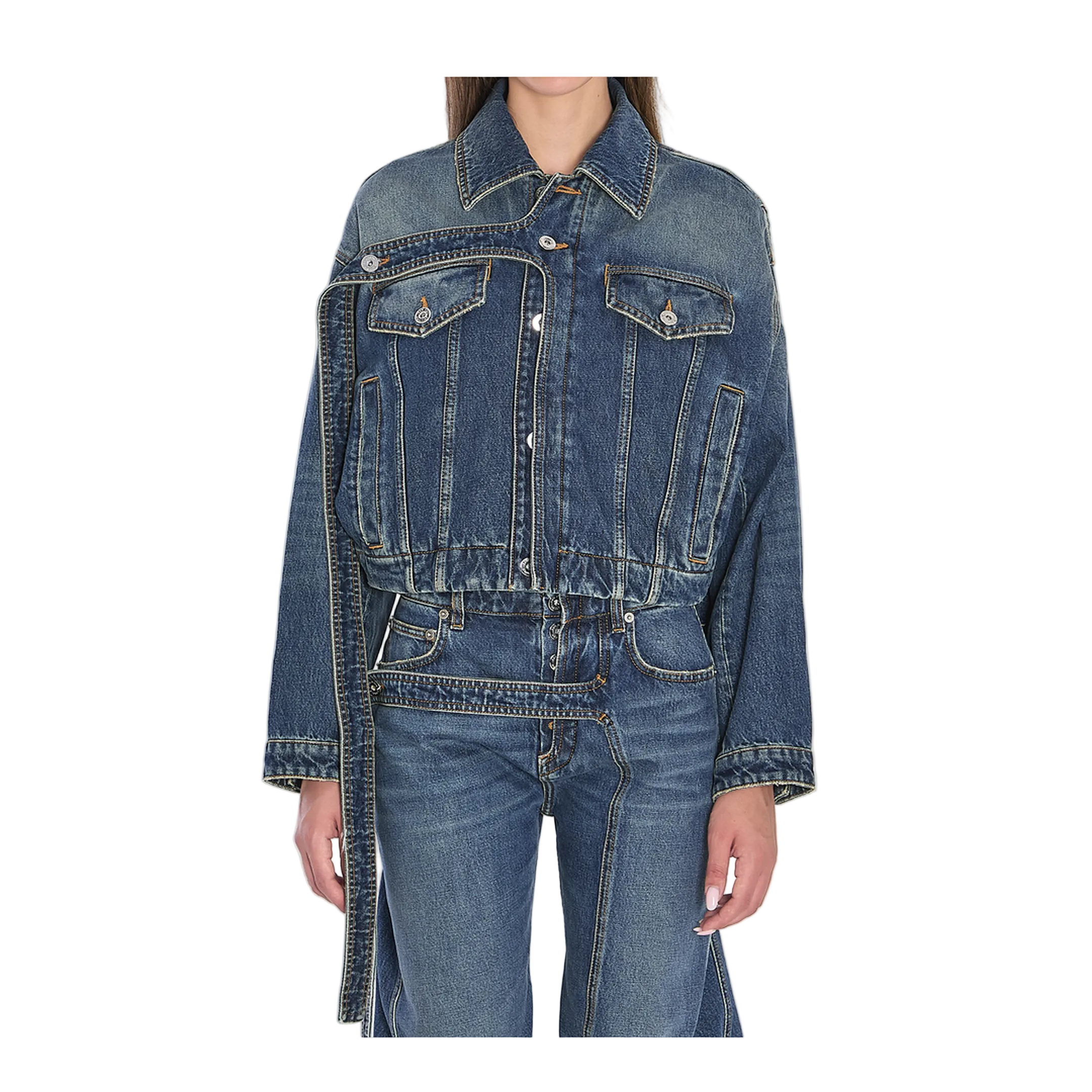 Strap Jacket in Denim