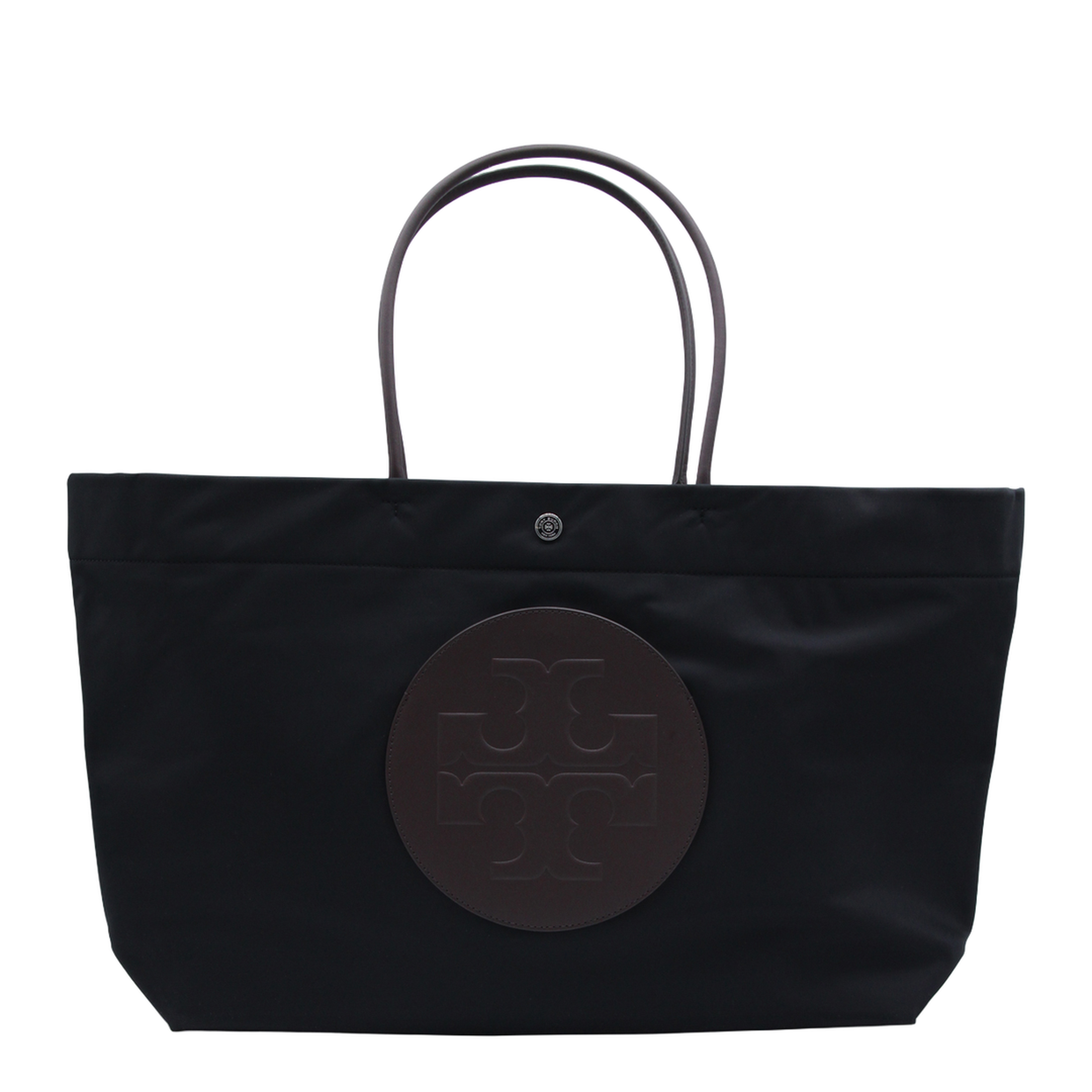 Ella Twist Nylon Shoulder Bag With Maxi Front Logo Patch