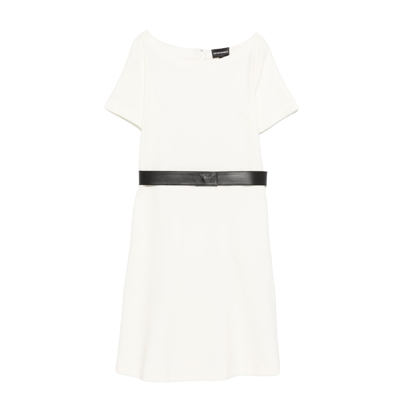 White Belted Dress