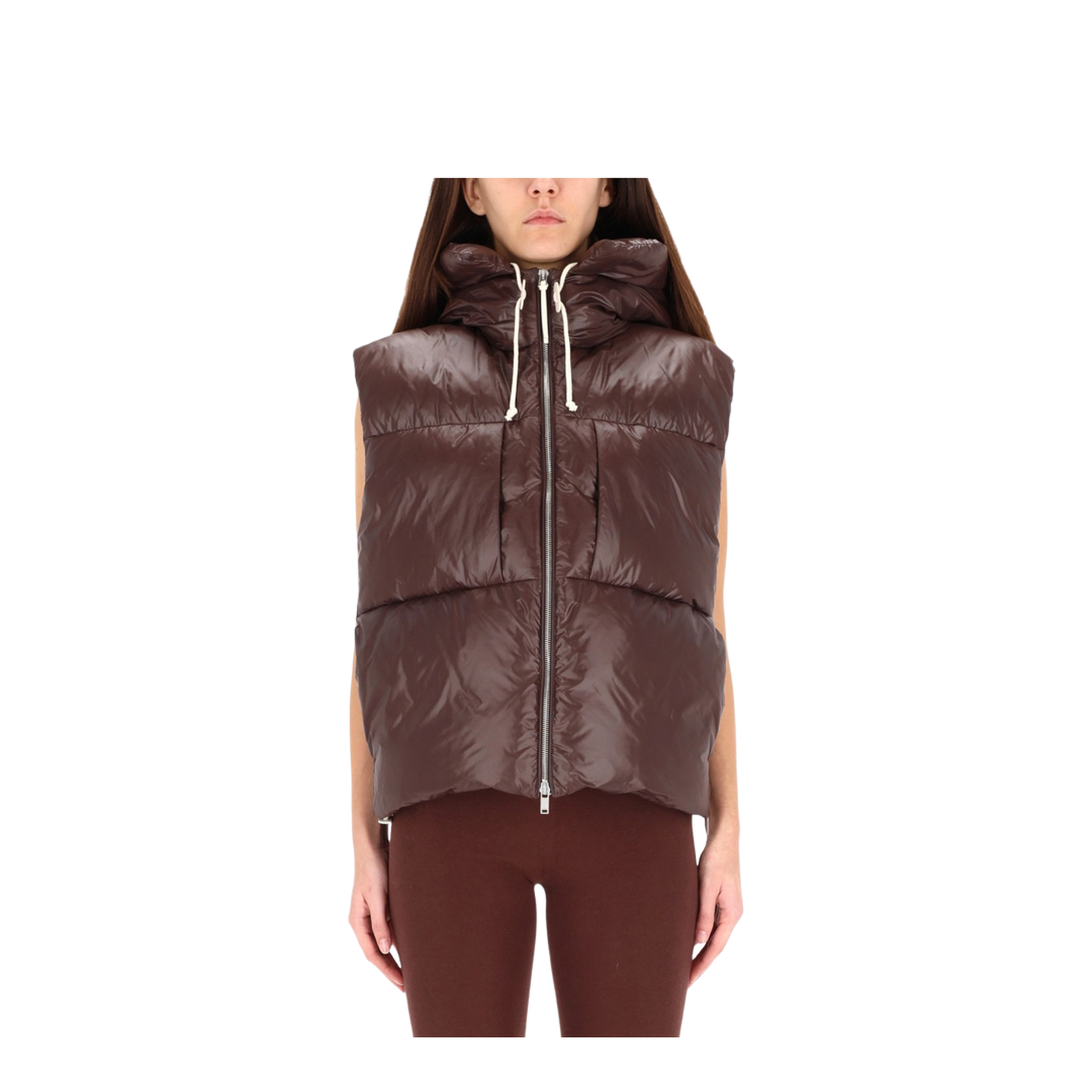 Chocolate Nylon Down Jacket