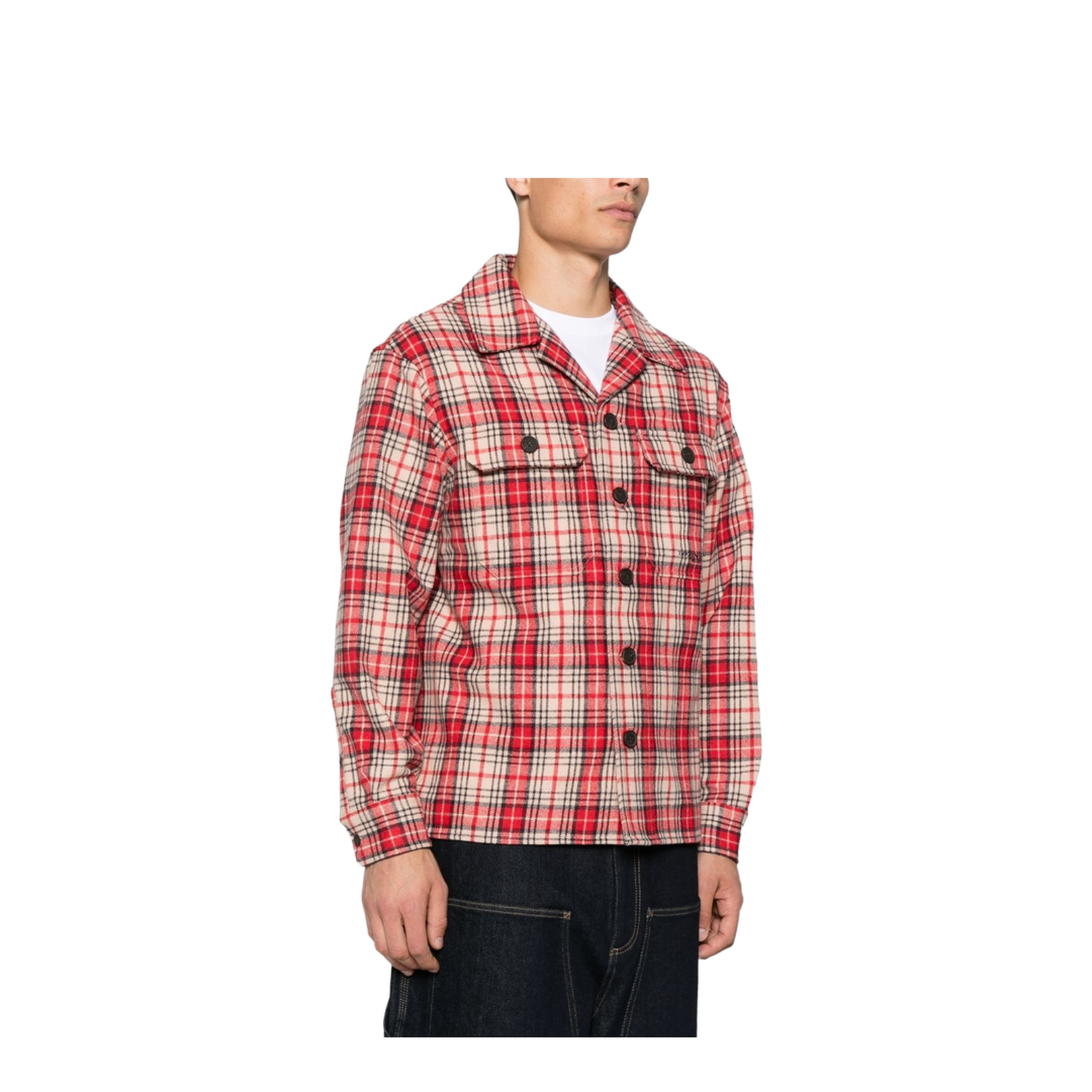 Oversized Shirt in Tartan Virgin-Wool Flannel