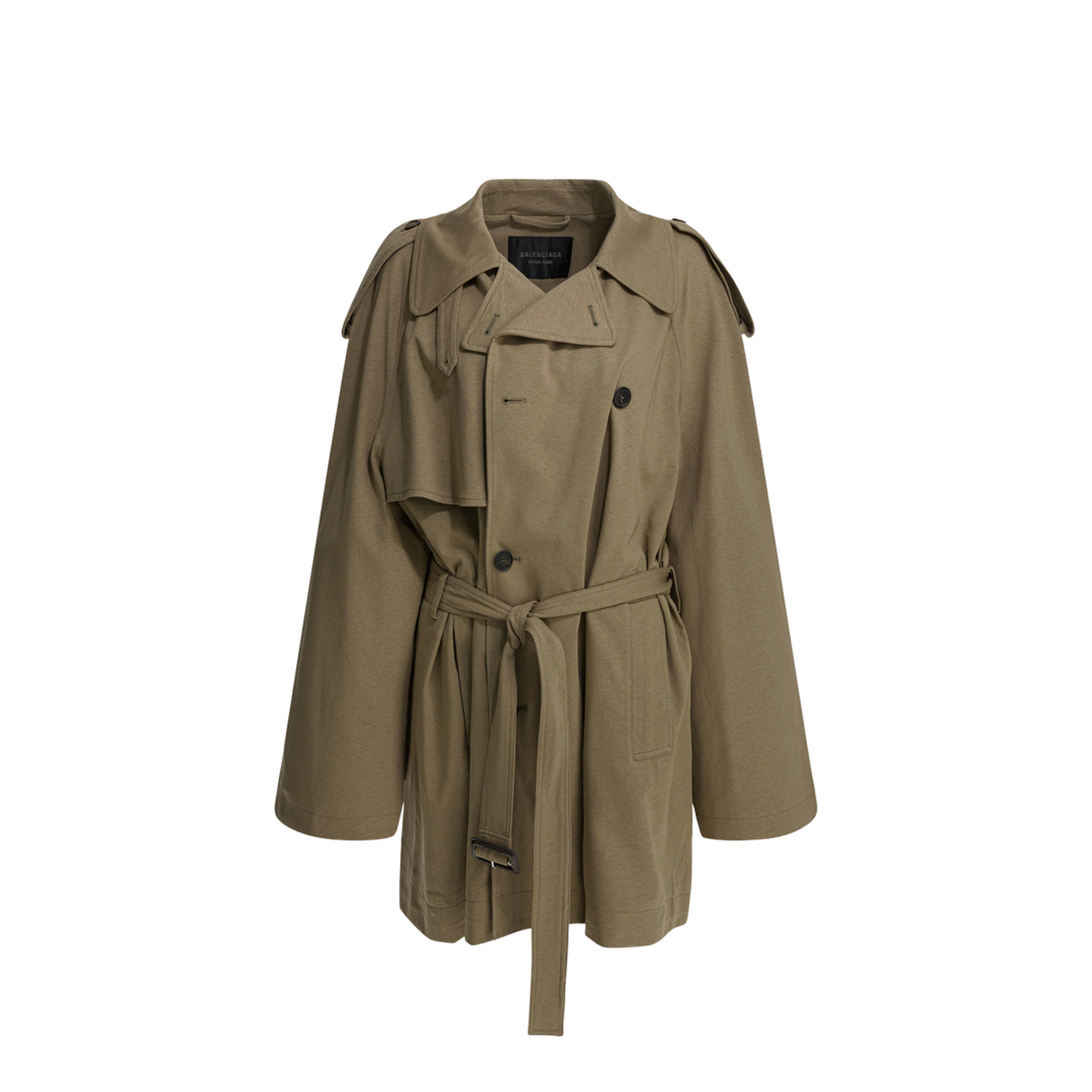 Cropped Light Trench in Explorer Beige