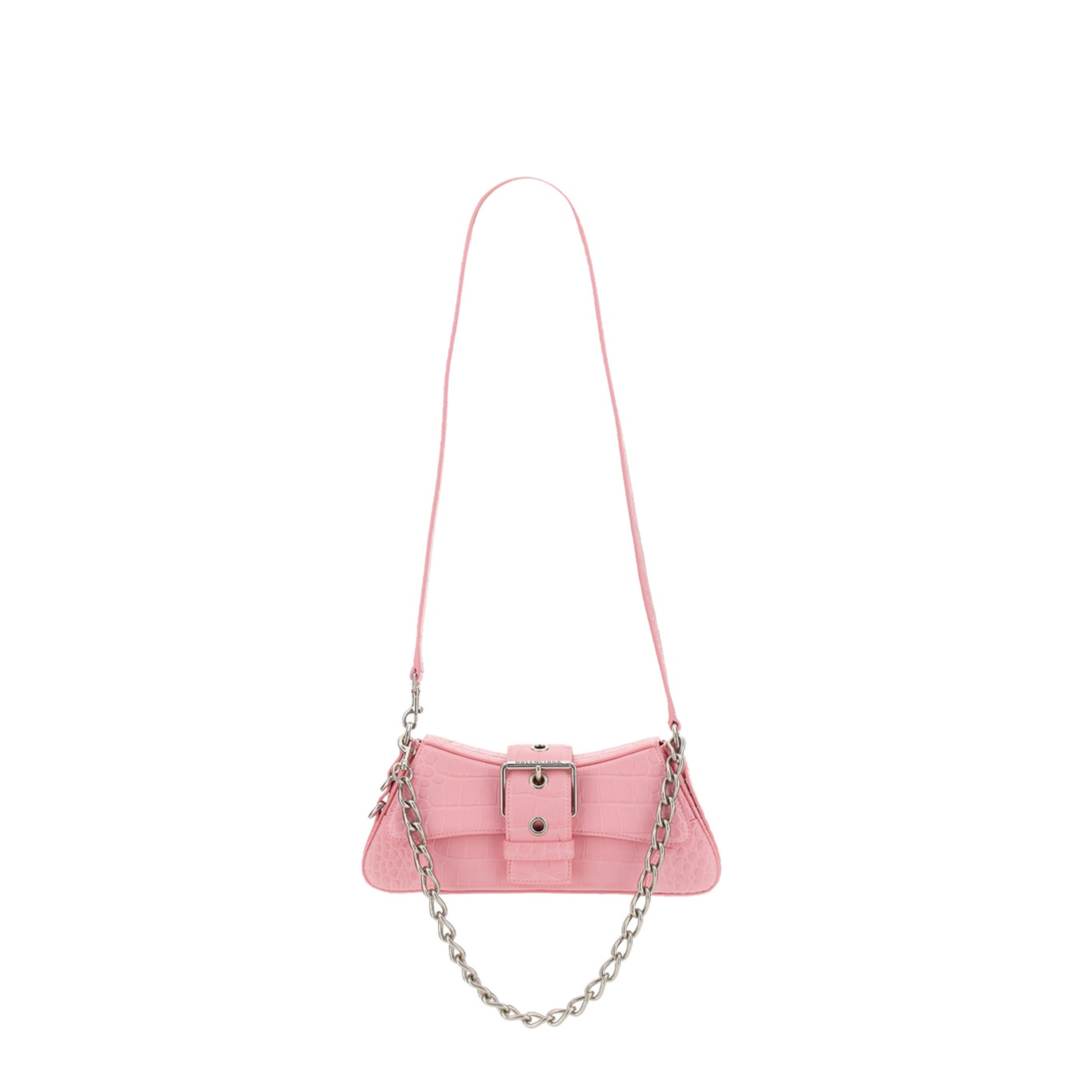 Lindsay Bag With Shoulder Strap In Pink Calfskin