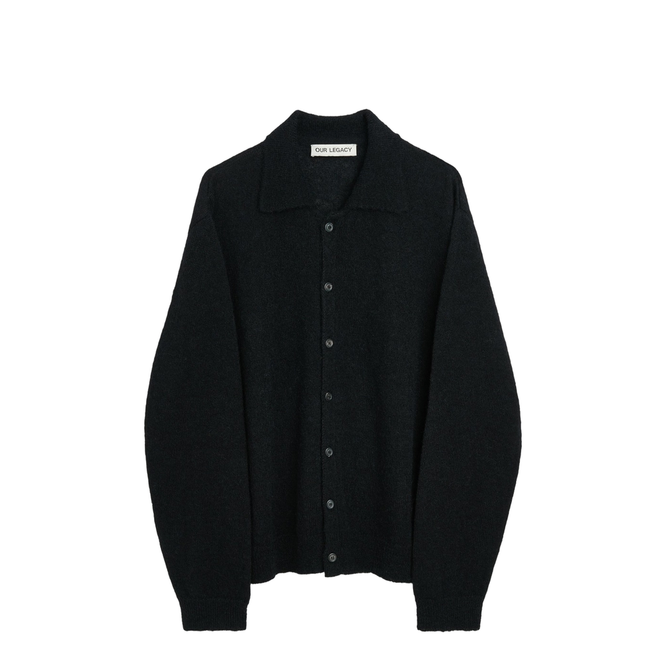 MAYFEYR - Our Legacy - Cardigan With Buttons - M4213ECFSEBLACKFUZZYALPACA