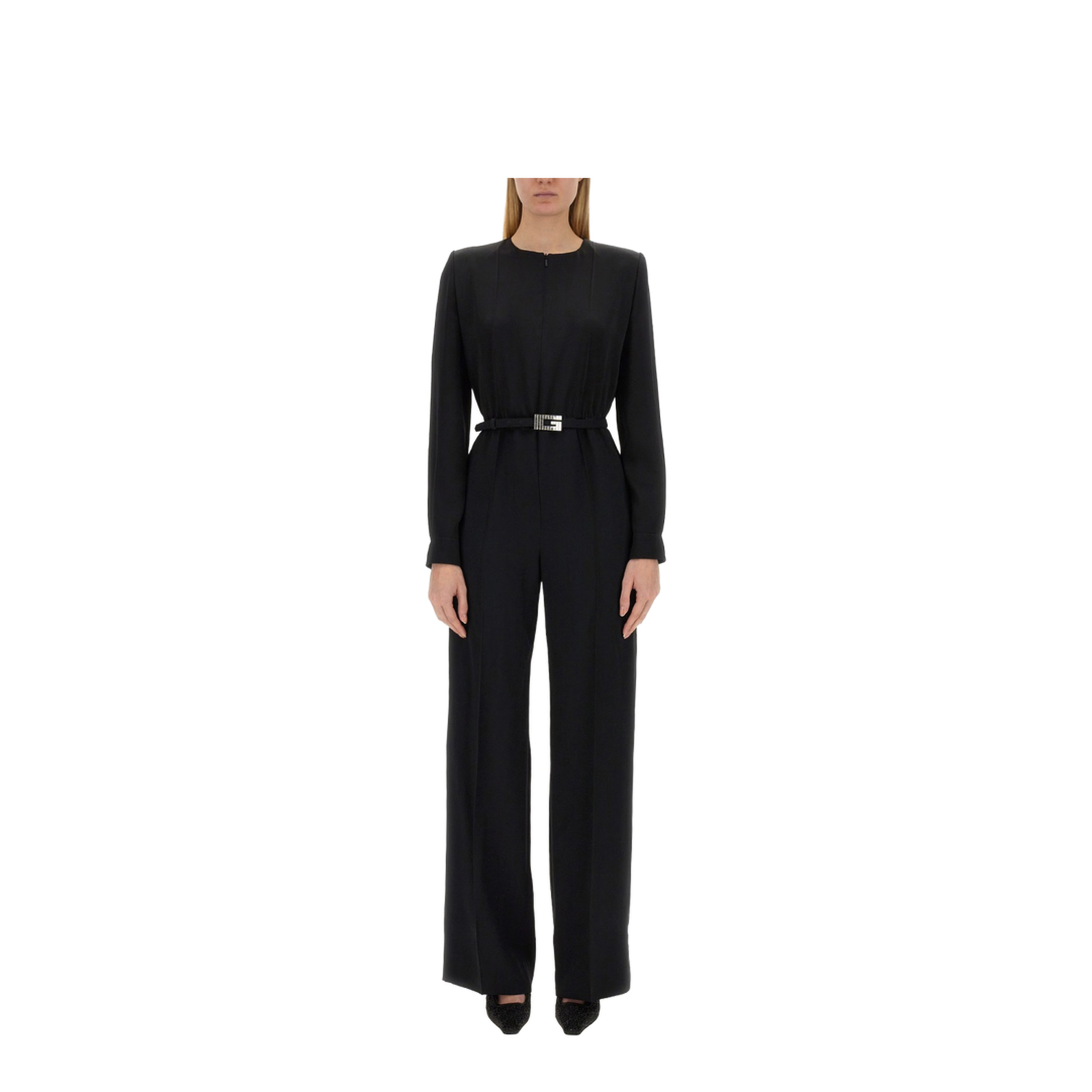 Viscose Jumpsuit with Belt