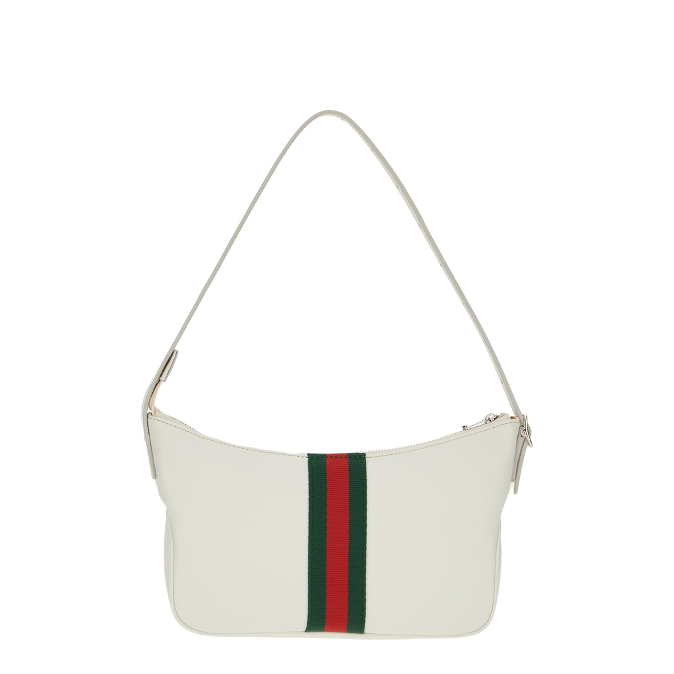 Lunetta Small Crossbody Bag in White Leather