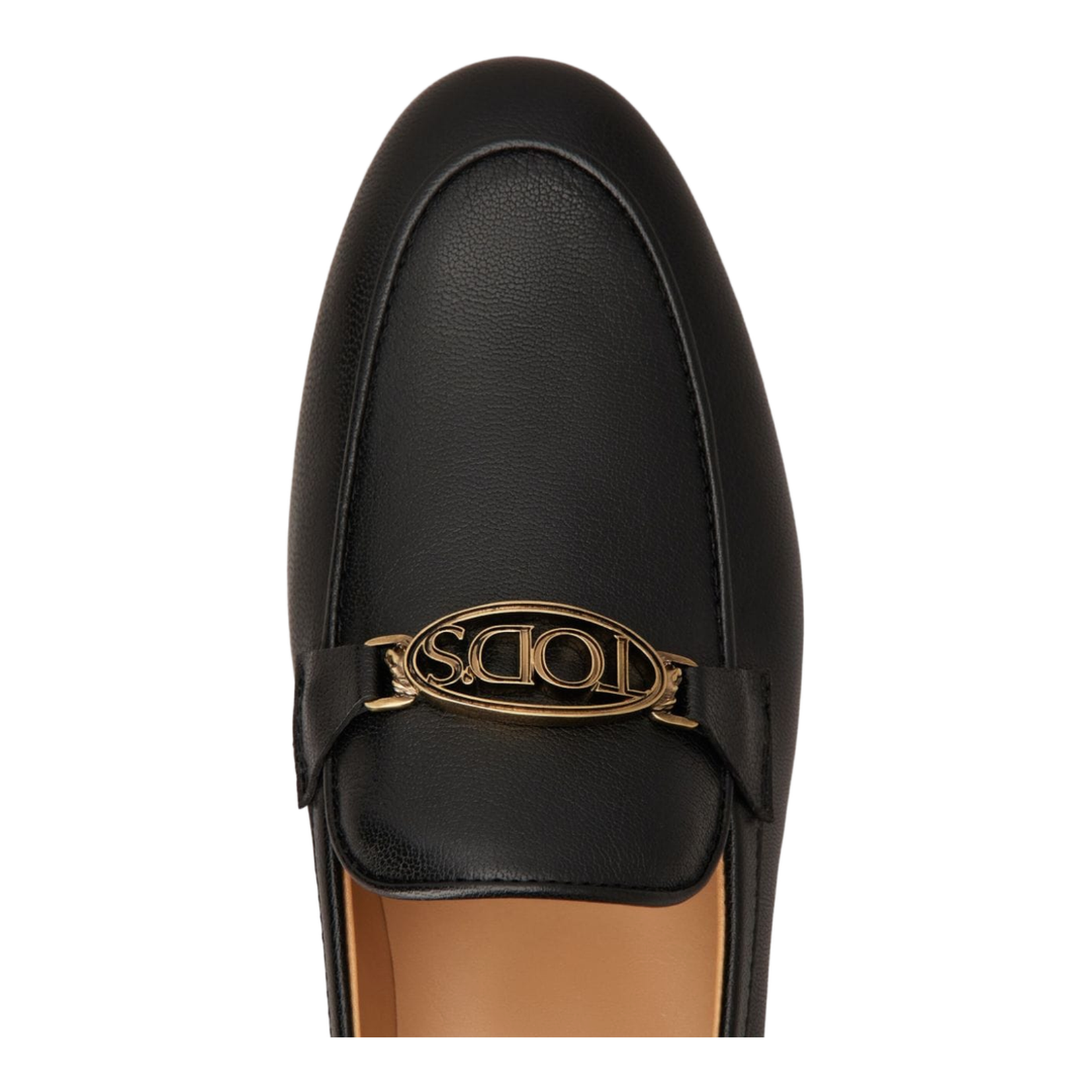 Black Leather Flat Shoes