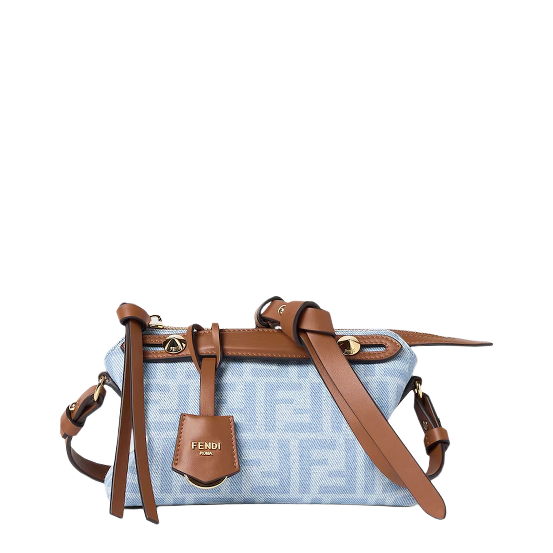 MAYFEYR - Fendi - Soft Mini Denim Mini Bag In Light Blue Ff - 8BS098AY6QF1WM6