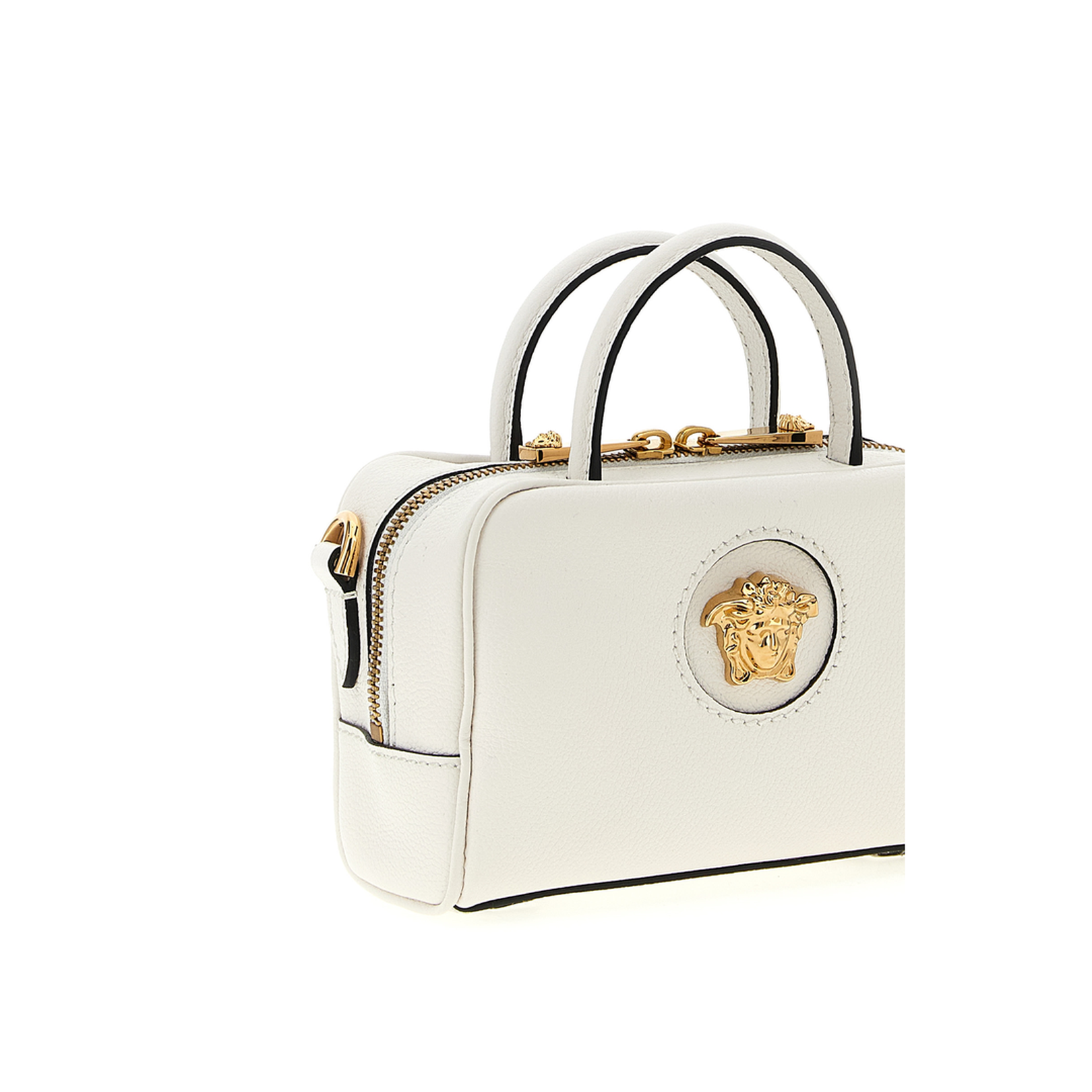 Medusa-Plaque Perforated Tote - White