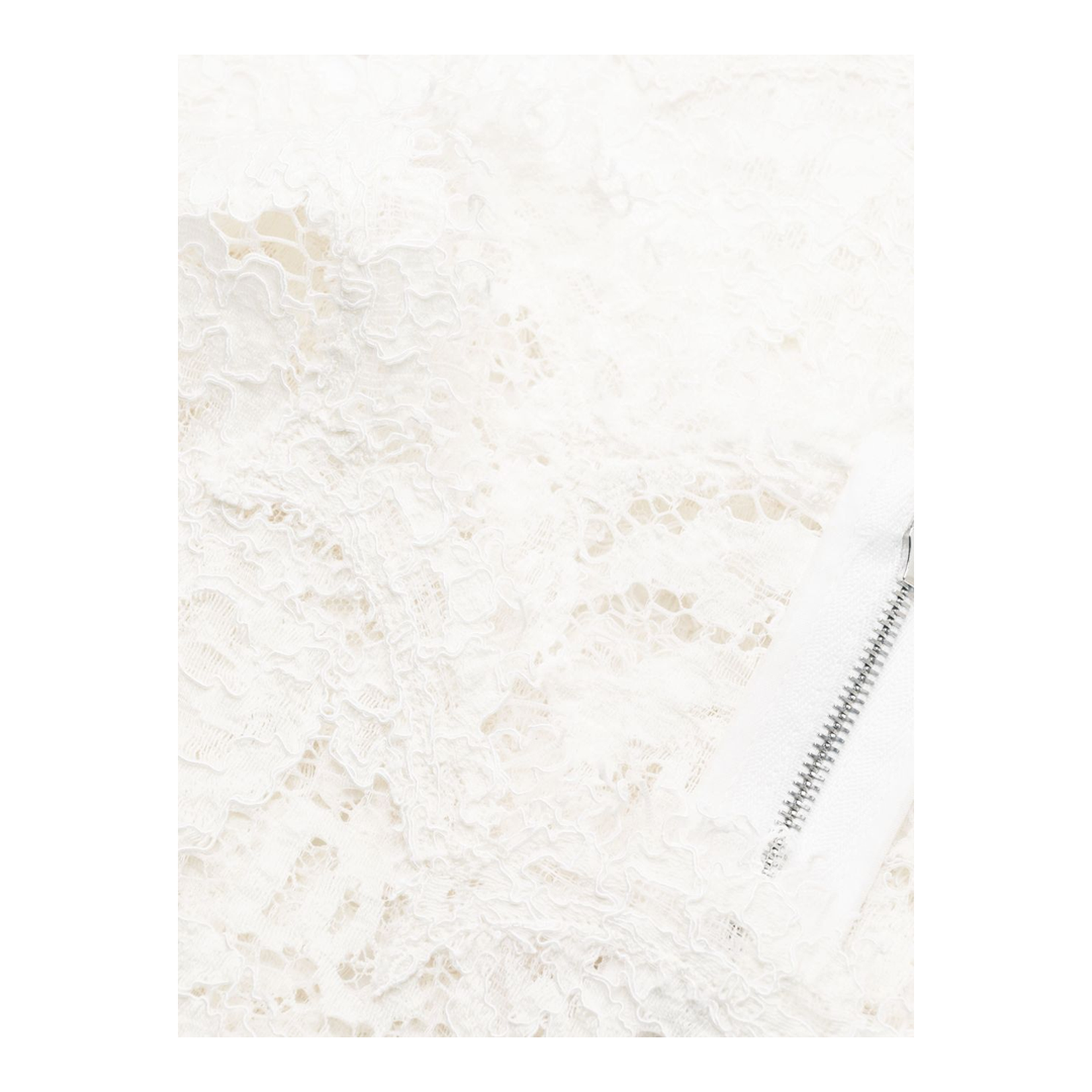 Ivory White Cotton Blend Guipure Lace Dress