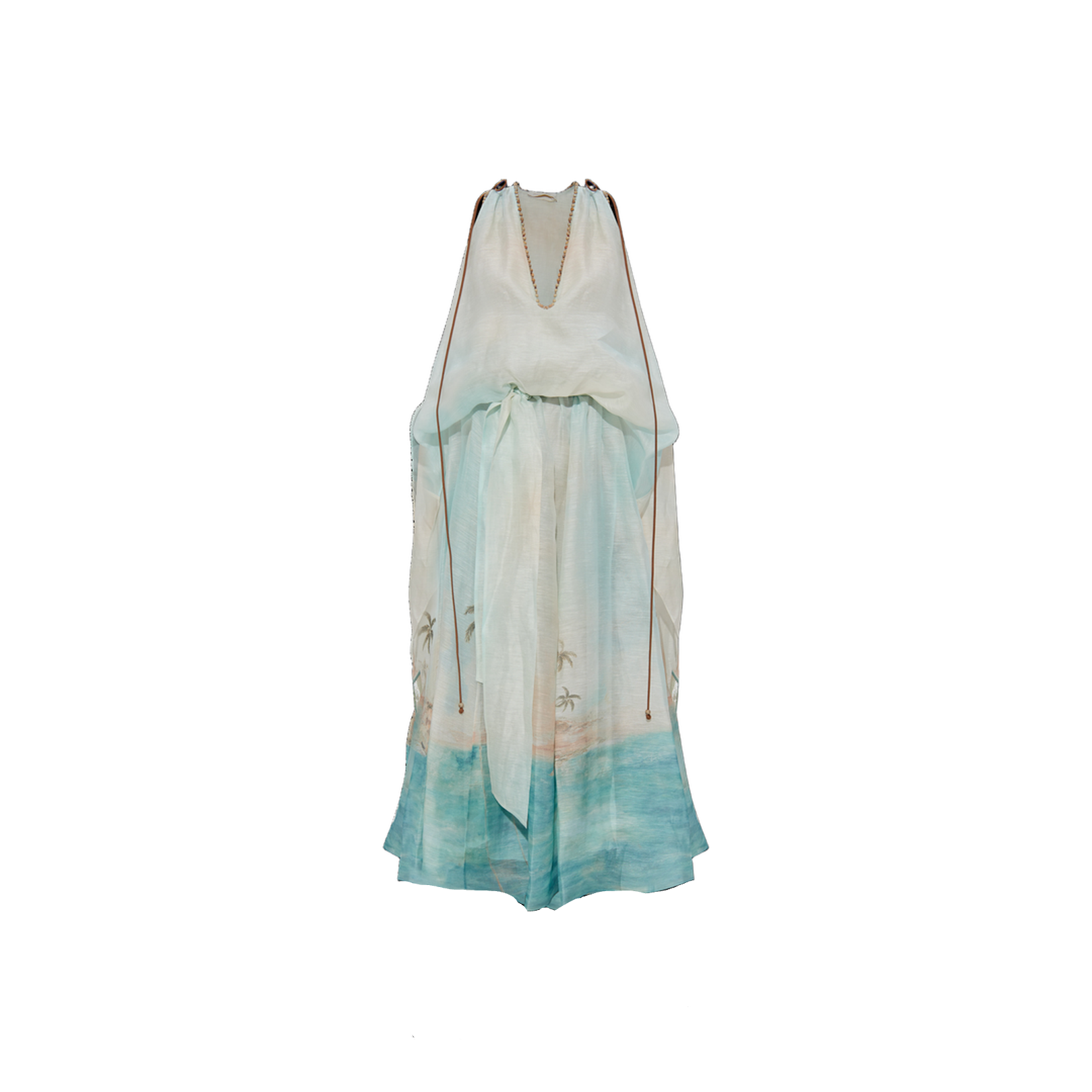 Dress with silk finish