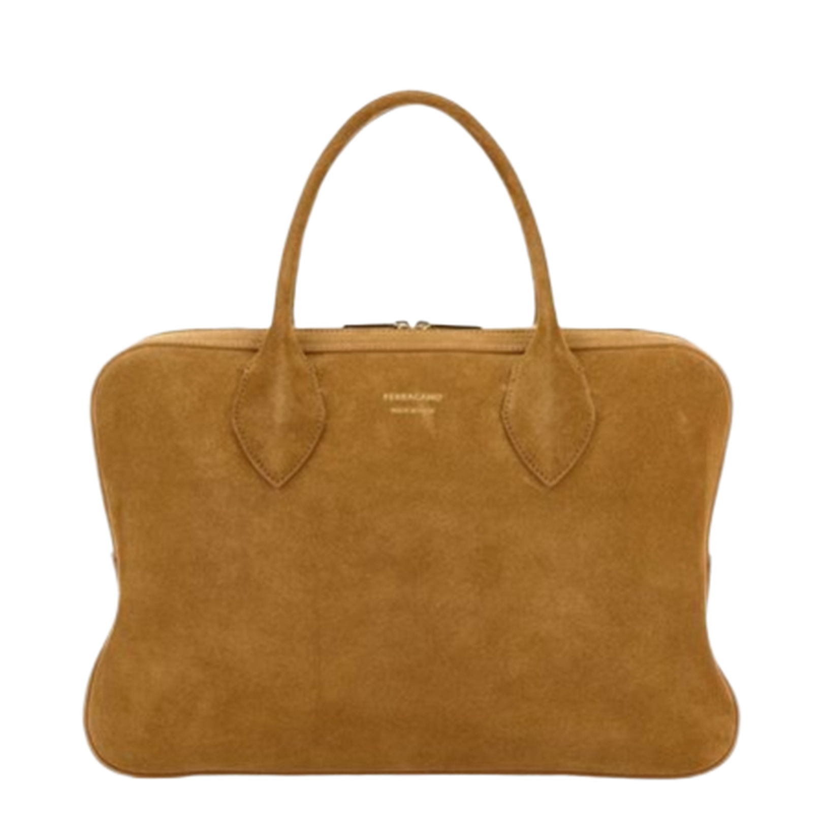 Camel Suede Medium Handbag