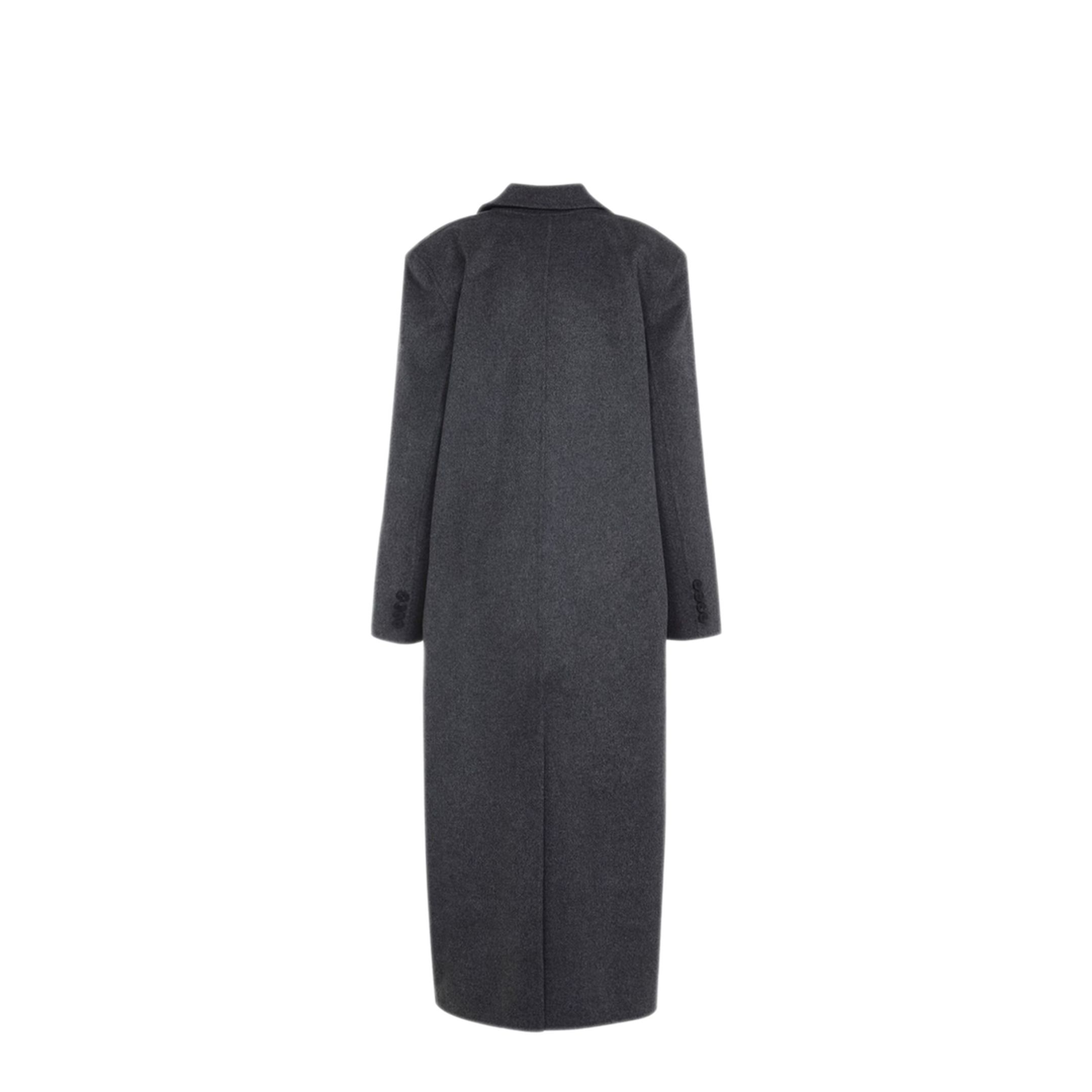 MAYFEYR - THE FRANKIE SHOP - Double Breasted Wool Coat - COFS21126134DARKGREYMELANGE