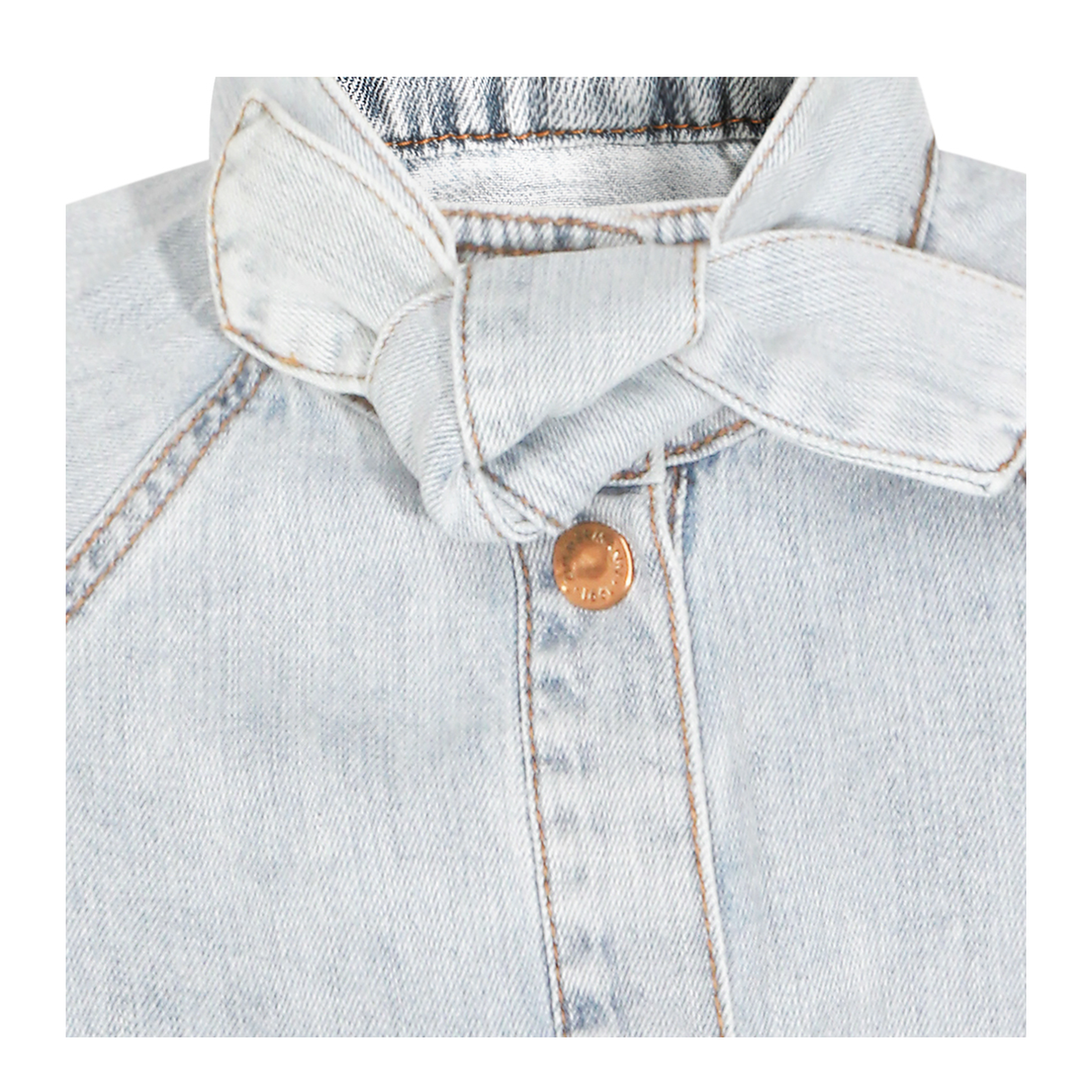 Bow-tie denim top
