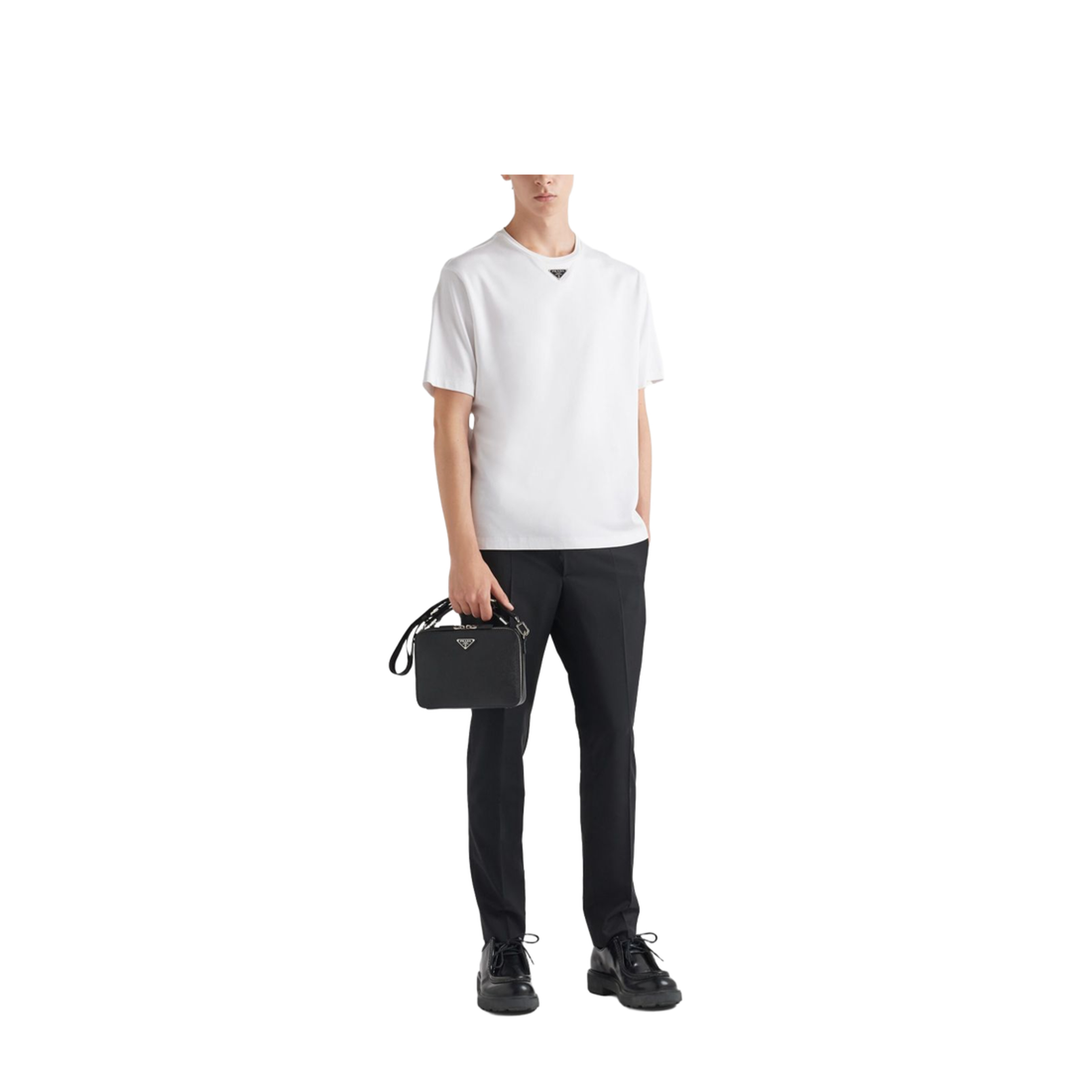 White T-shirt with triangle logo