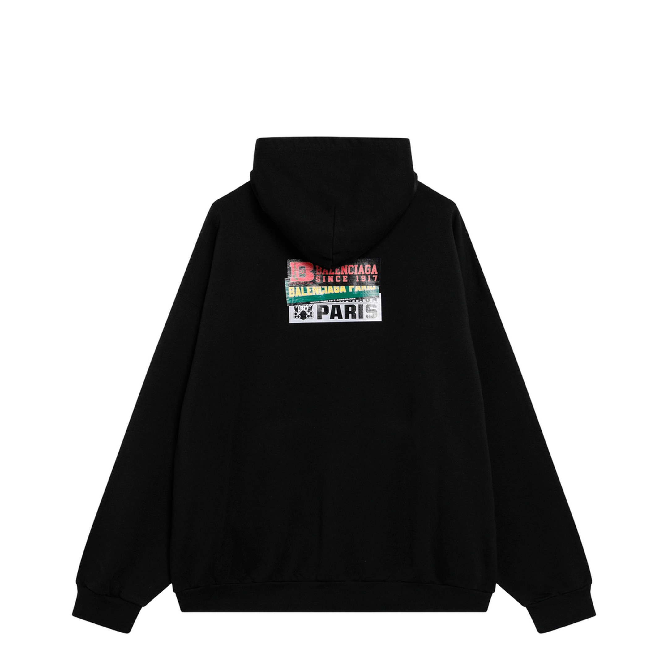 MAYFEYR - Balenciaga - Black Hoodie With Logo Print - 871956TUVS81000