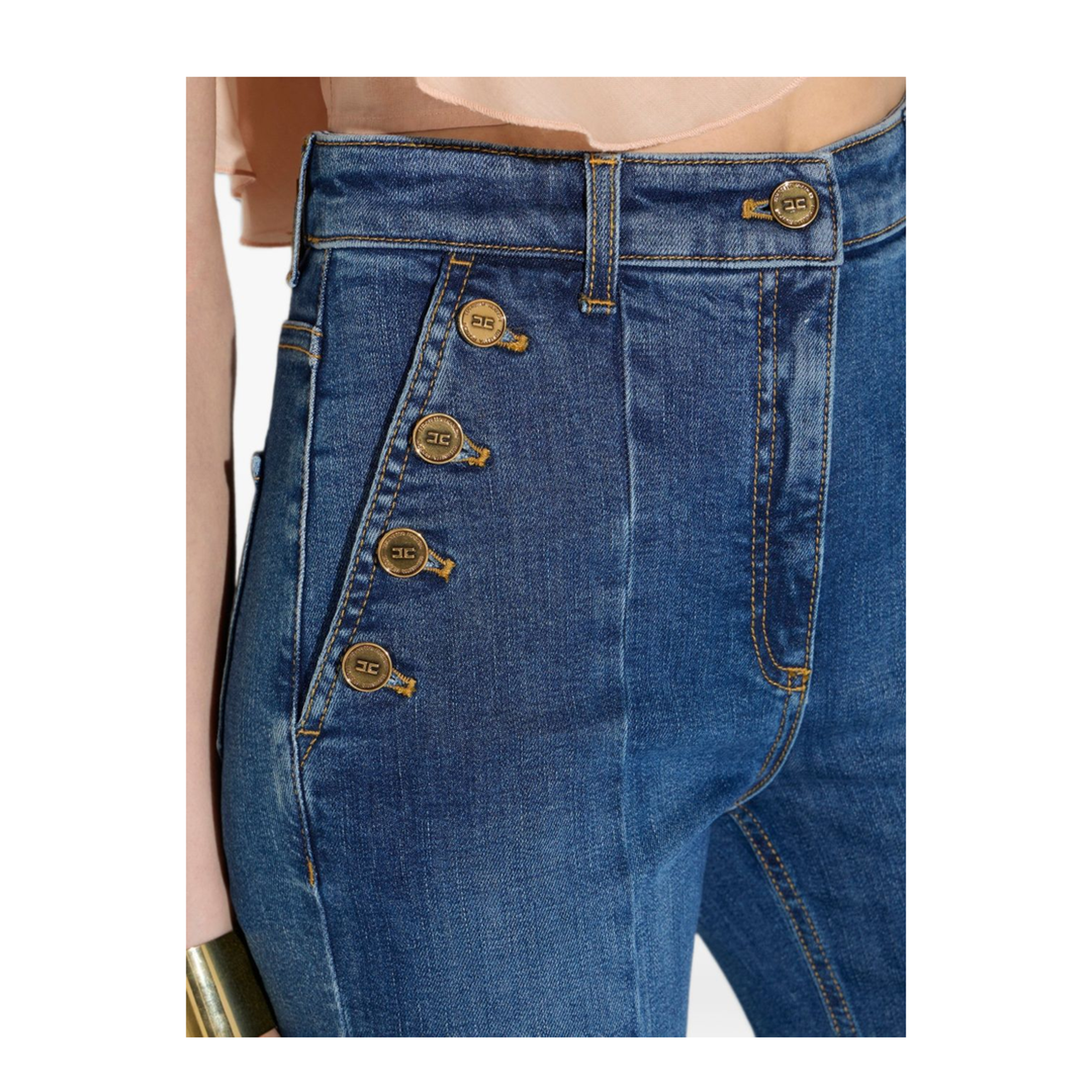 MAYFEYR - Elisabetta Franchi - Jeans Navy - PJ12D66E2139