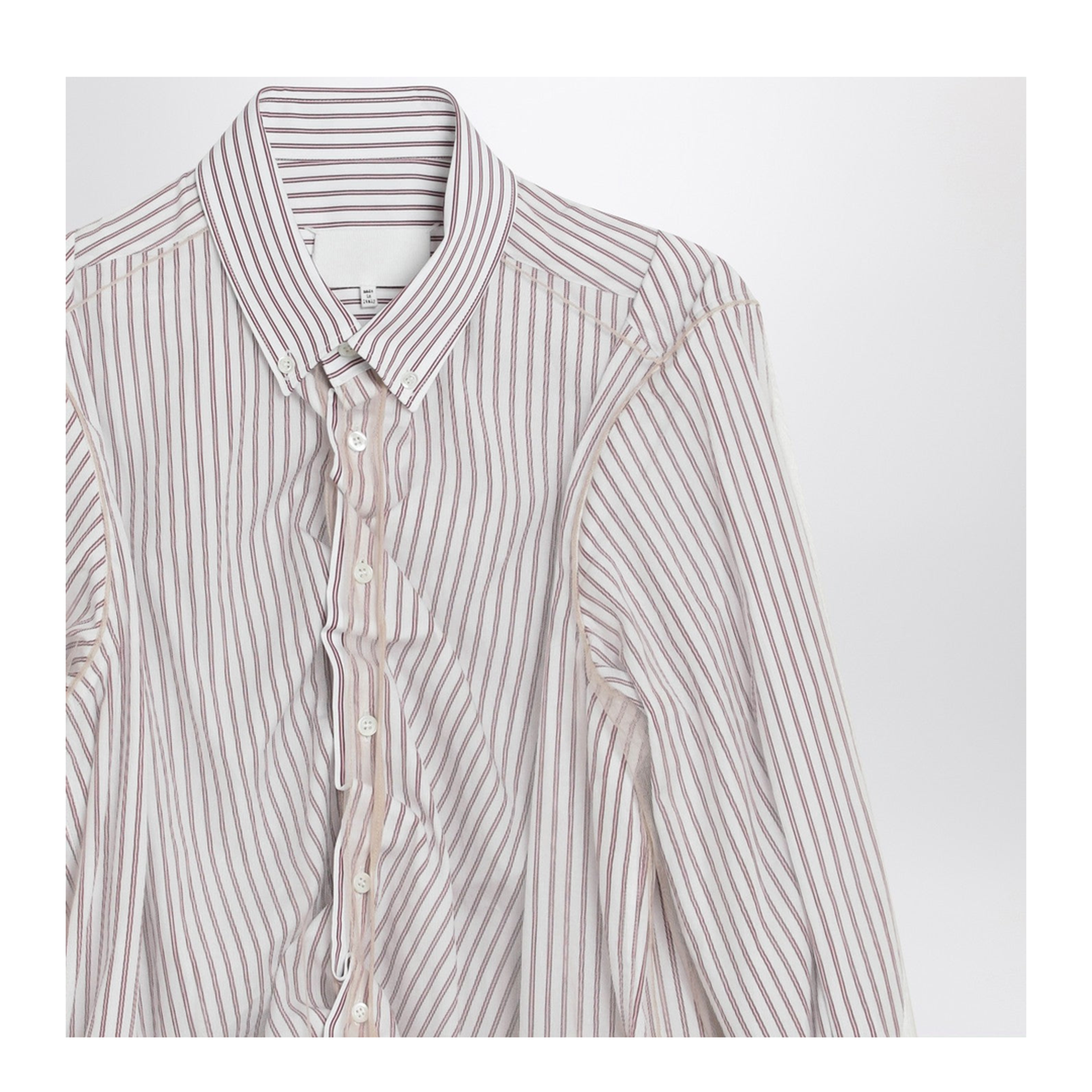 Striped Layered Tulle Shirt