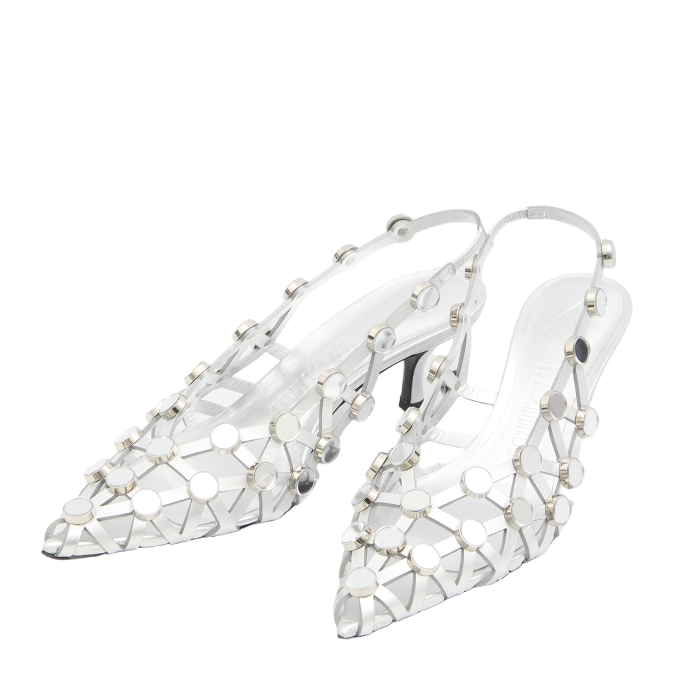 Grid Silver Slingback