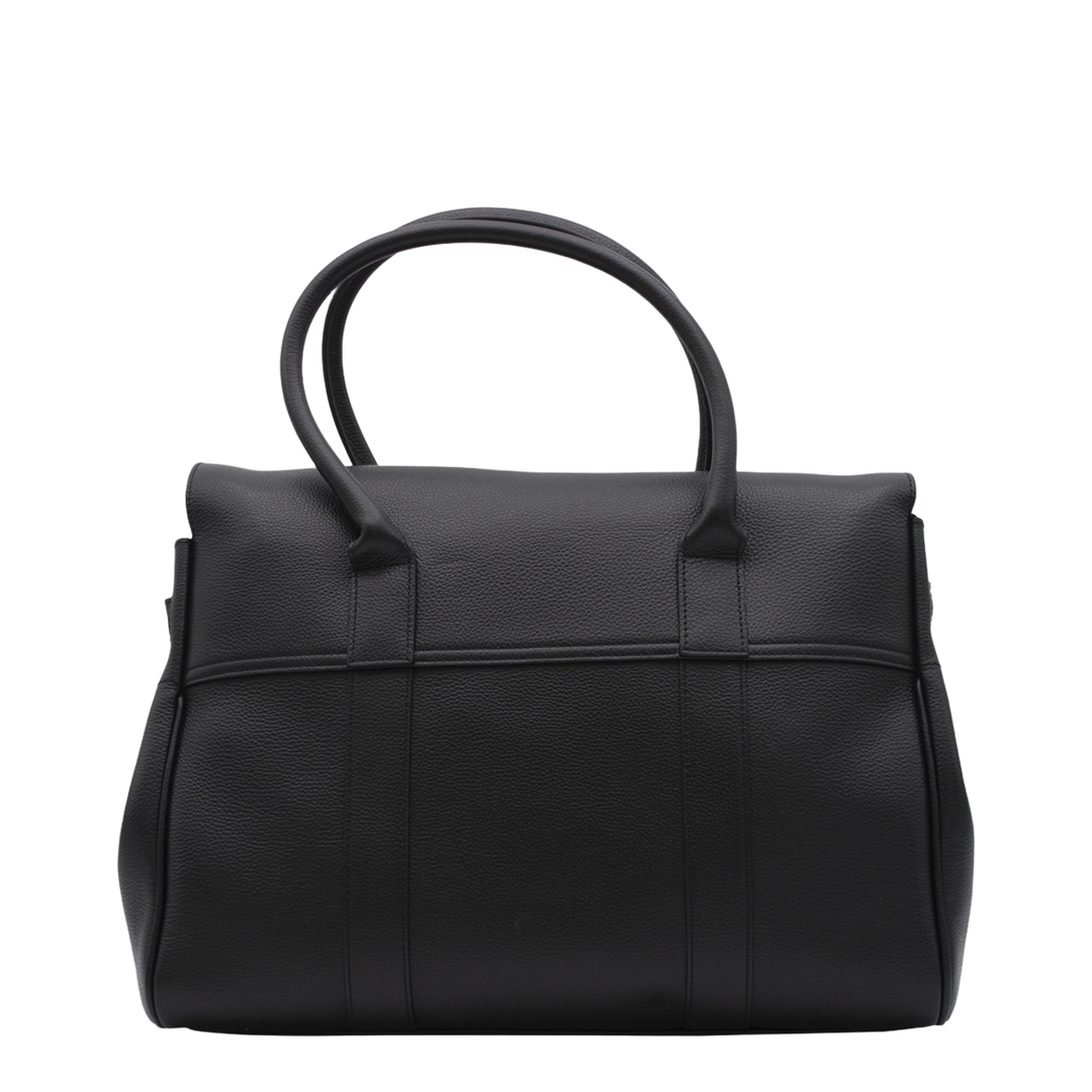 Bayswater Small Grain Leather Handbag - Black