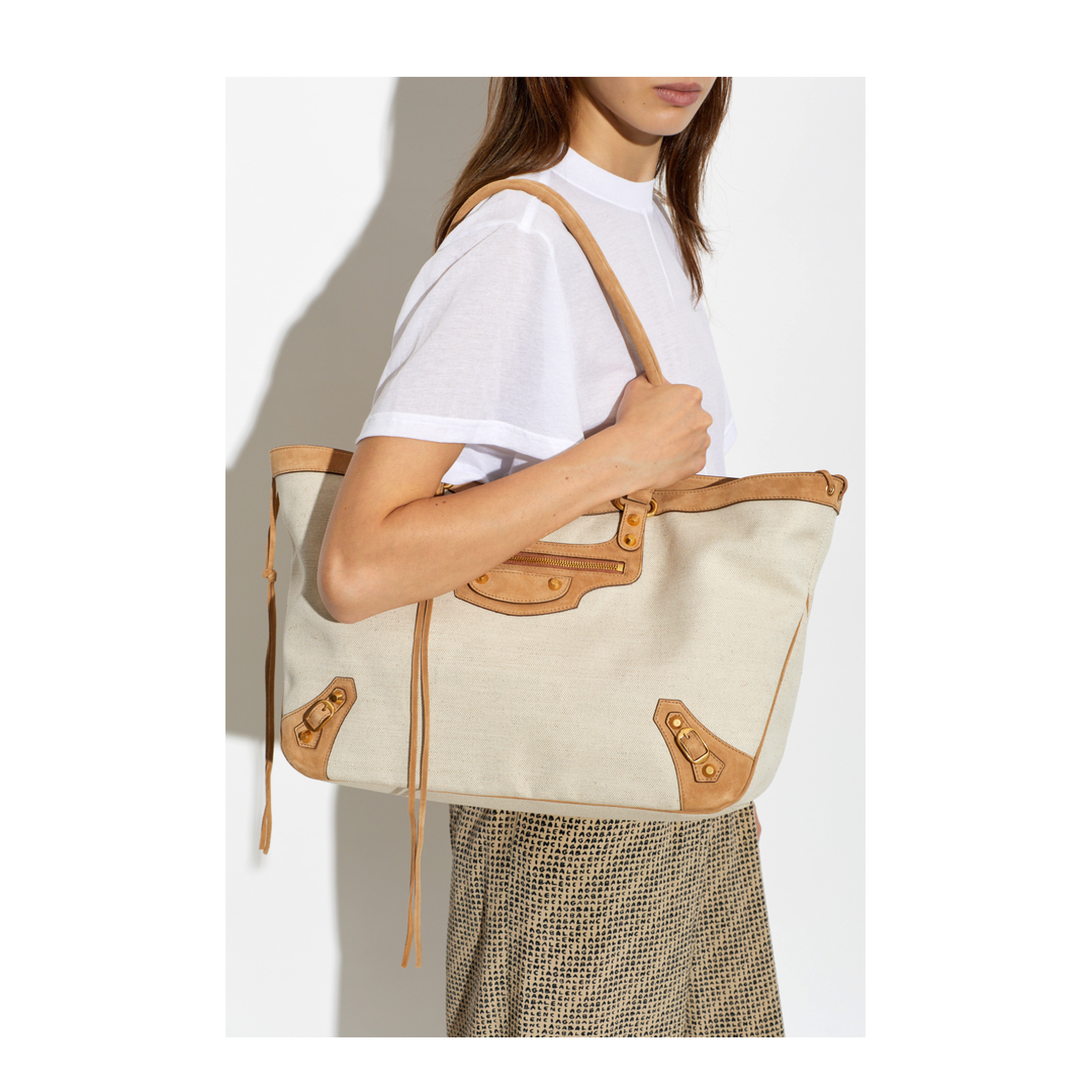 MAYFEYR - Balenciaga - Sand Canvas Le City Shopping Bag - 8664682ACO59226