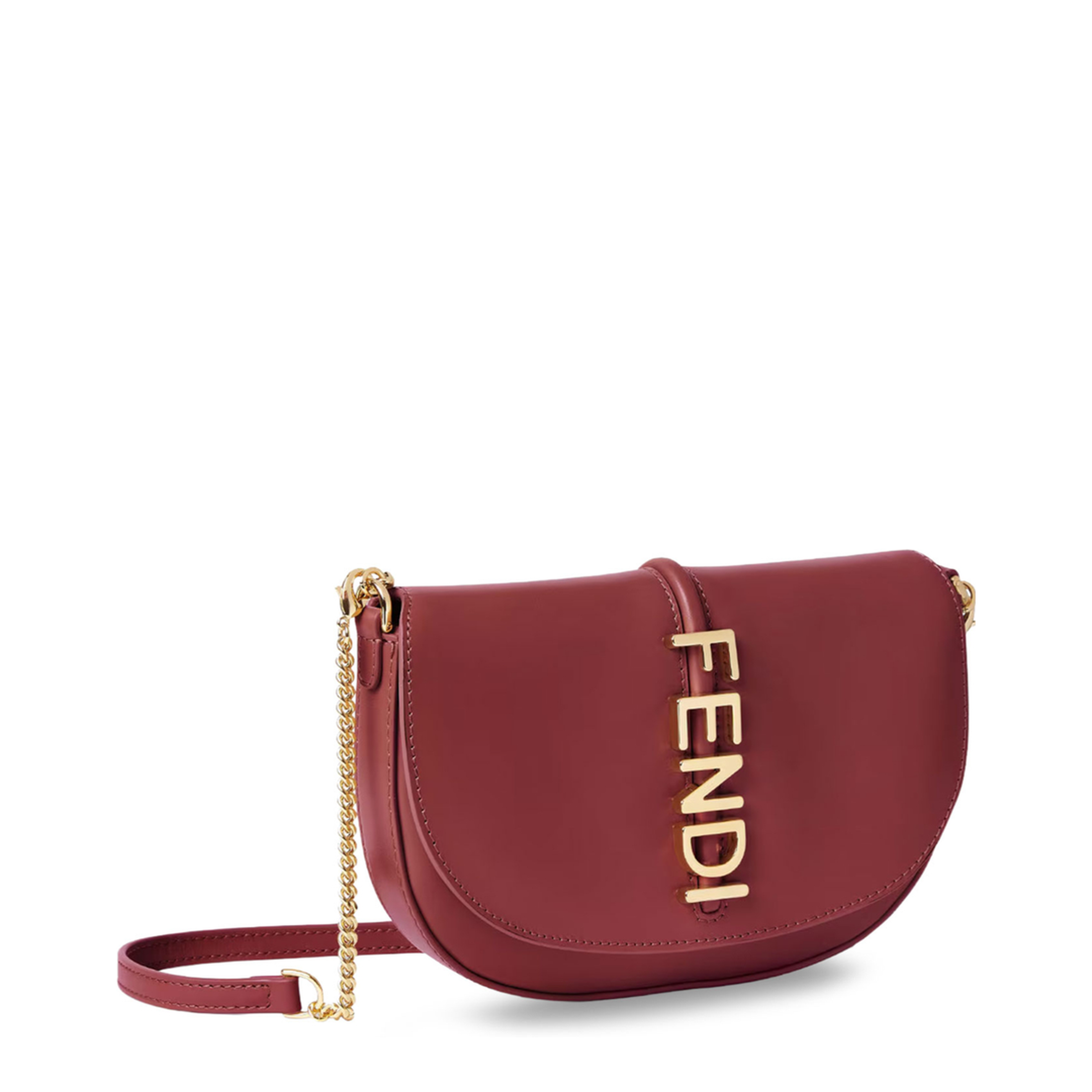 Wallet on Chain Leather Red