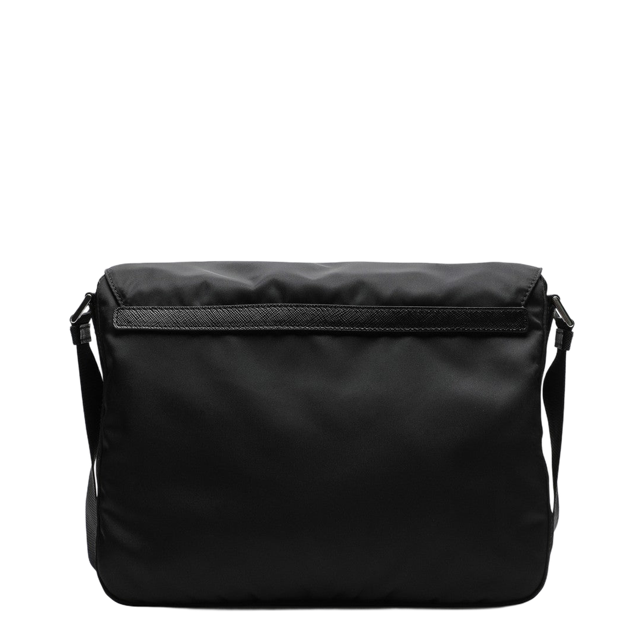 Black Re-Nylon Medium Cross-Body Bag