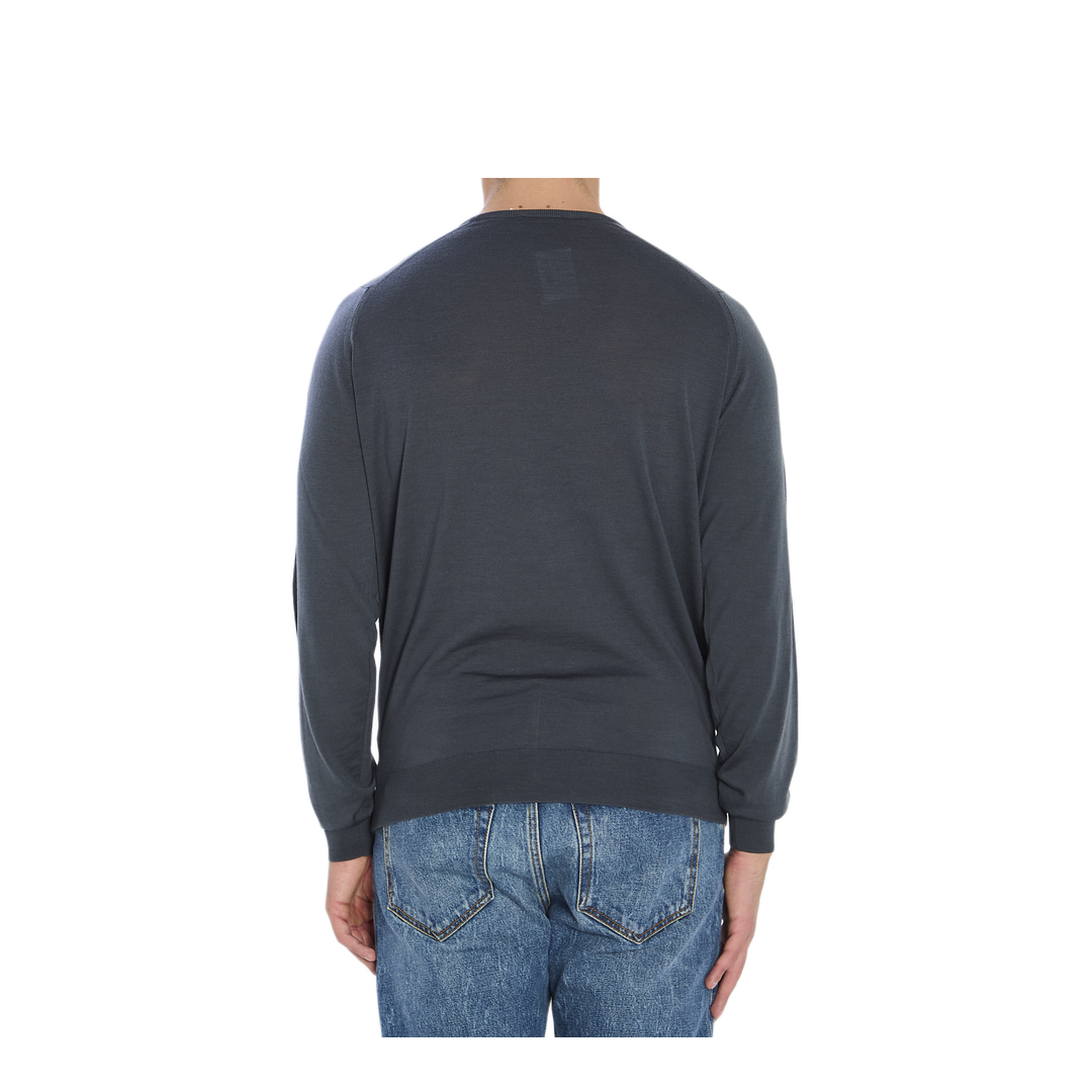 MAYFEYR - John Smedley - Lundy Craw Neck Pullover - LUNDYSLATEGREY