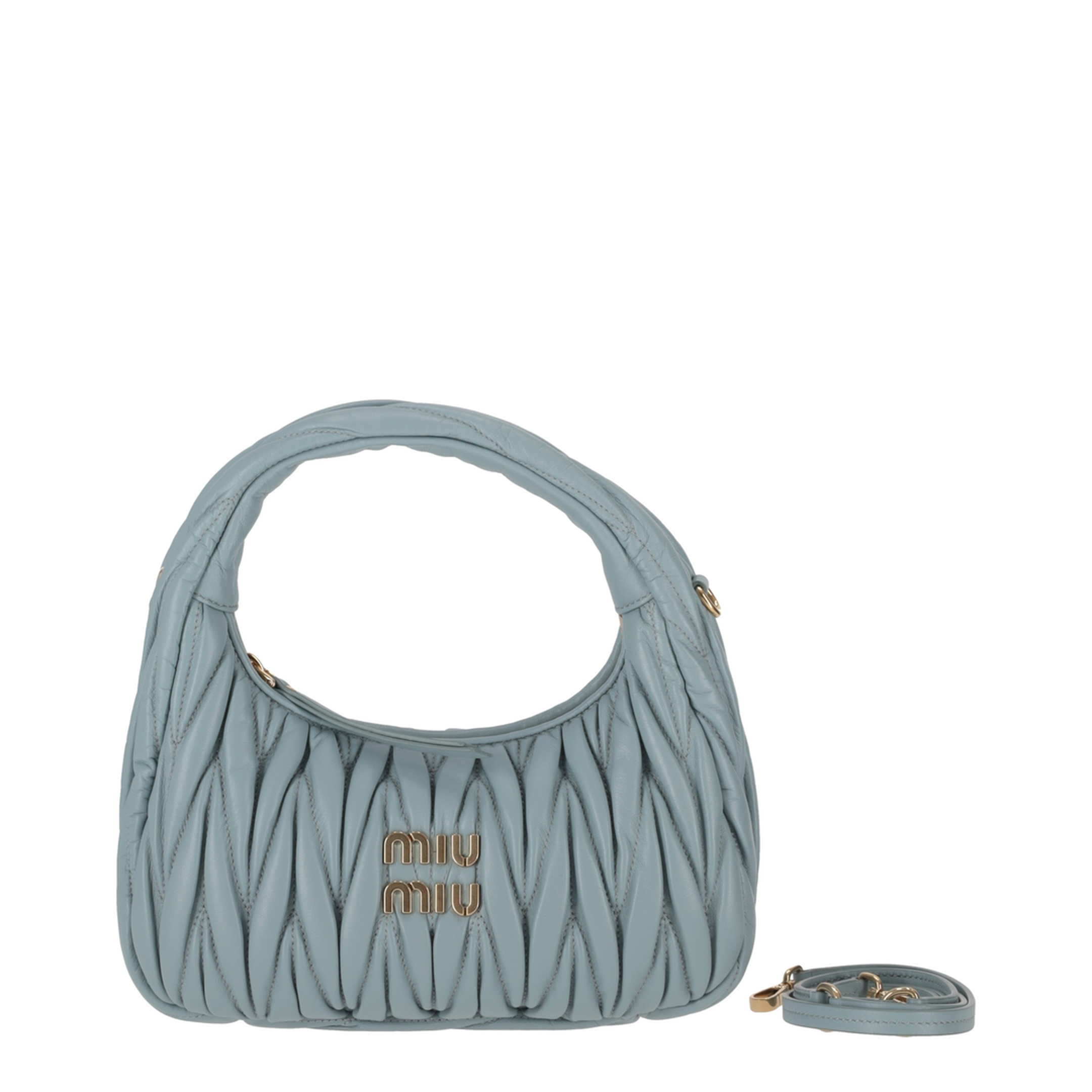MAYFEYR - Miu Miu - Small Wander Matelassé Hobo Bag - 5BC125VOOYAN88F0035