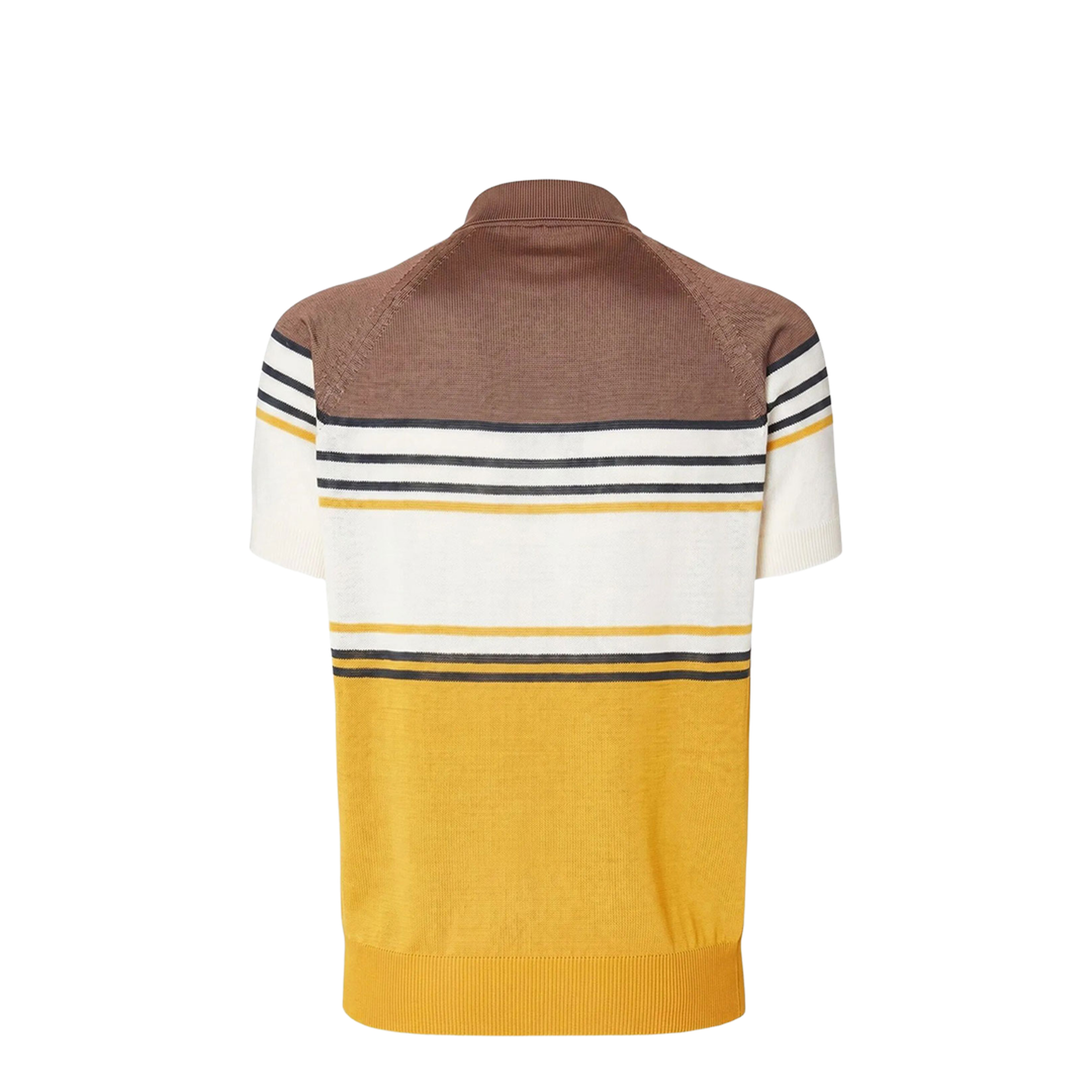 MAYFEYR - Fendi - Striped Viscose Polo Shirt - FZC173AWZ5