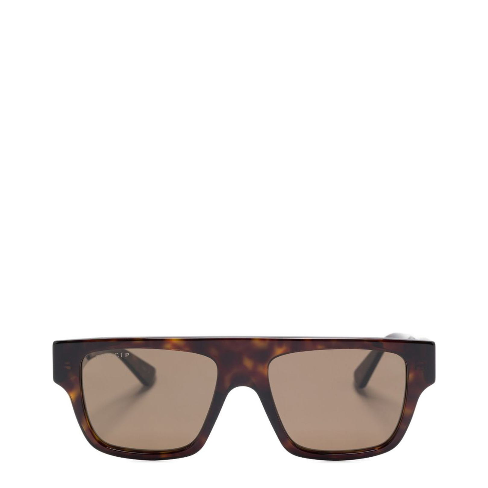 Rectangular Frame Sunglasses in Dark Tortoiseshell