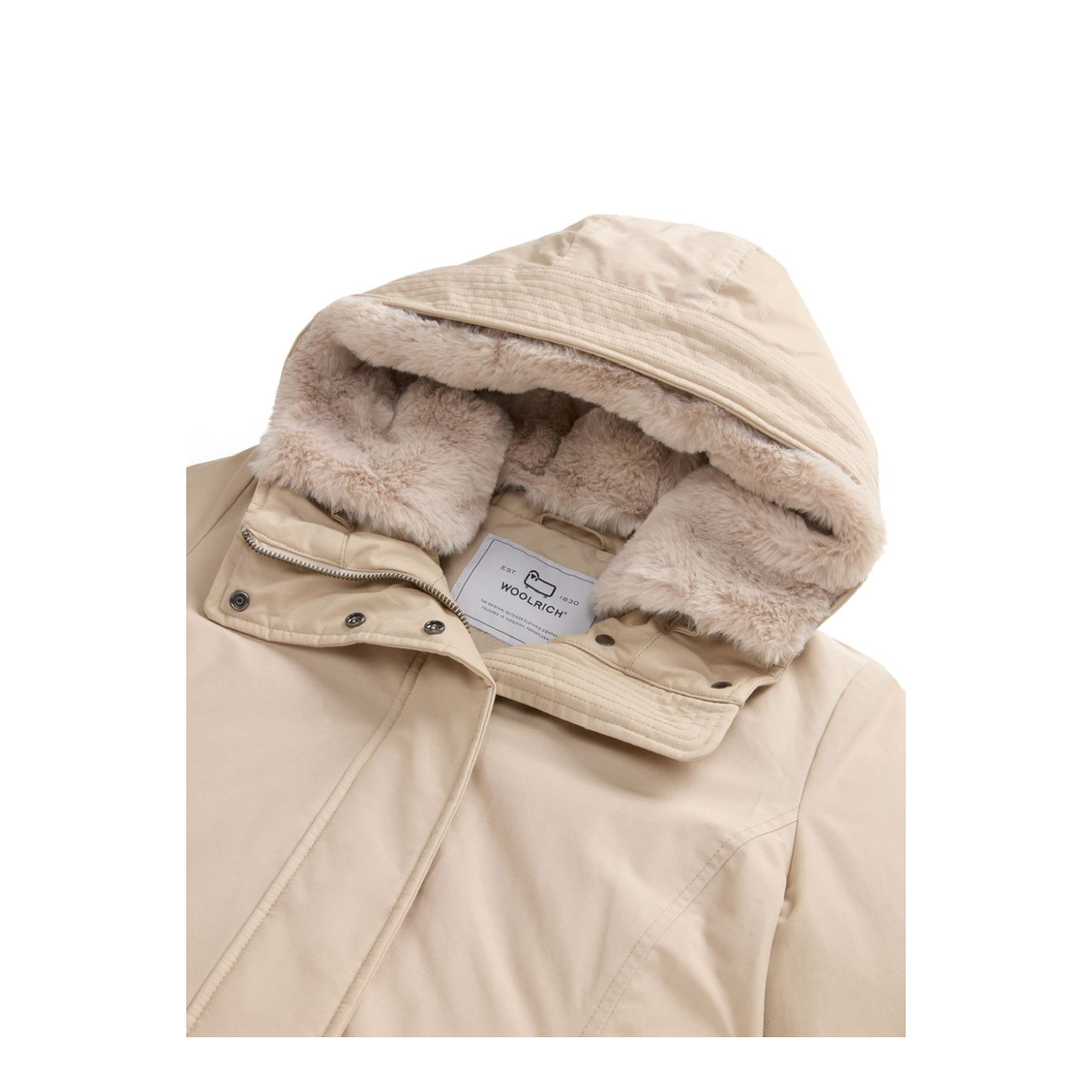 Logo-patch Zip-up Padded Coat