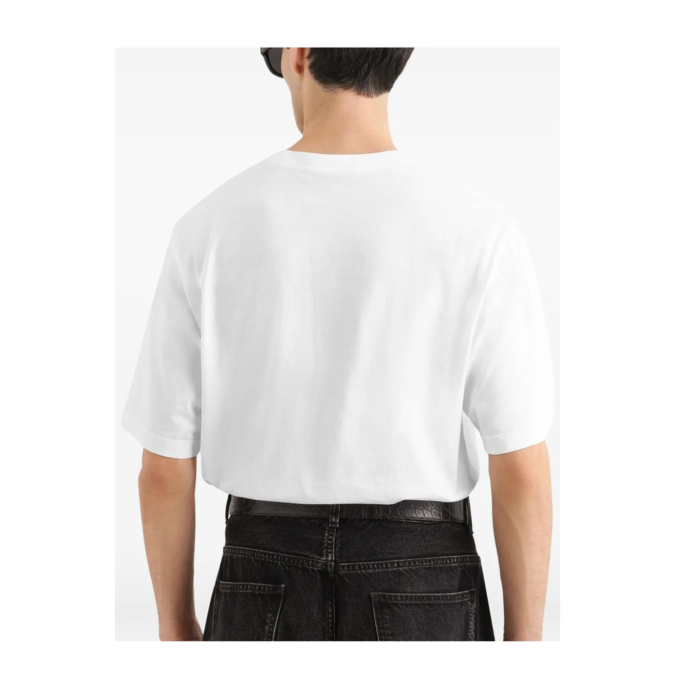 MAYFEYR - Dolce & Gabbana - Cotton T-Shirt With Logo Embroidery - G8PN9ZG7Q1W