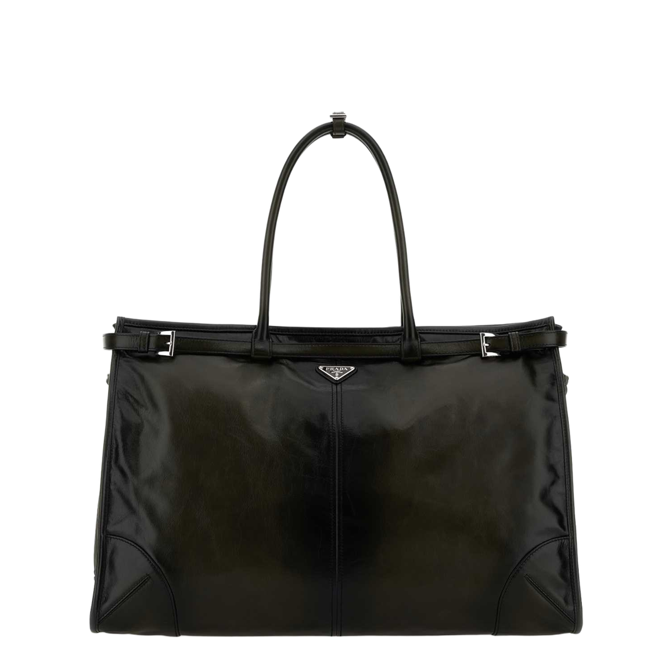 Dark Green Leather Bonnie Shopping Bag