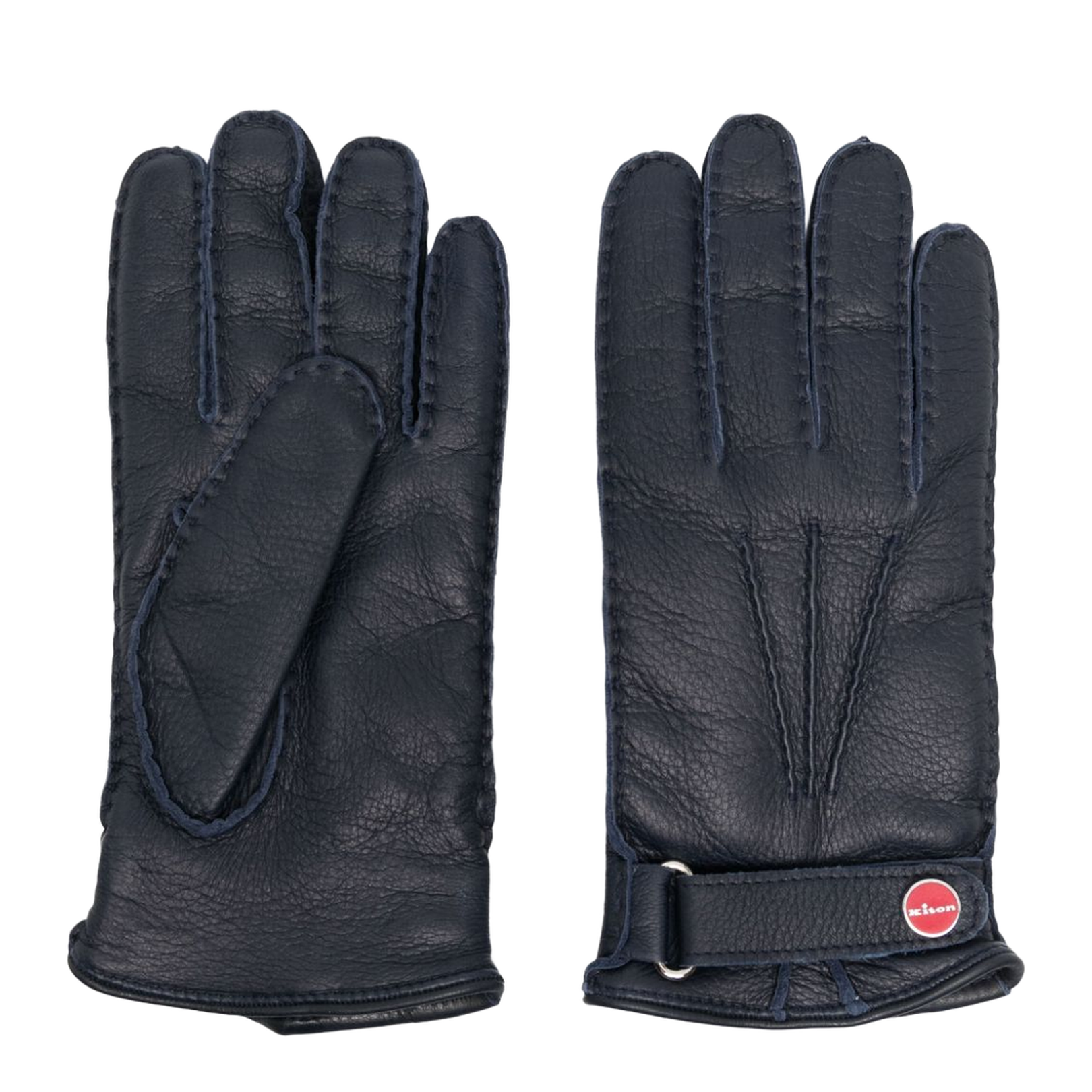 Midnight Blue Calf Leather Gloves