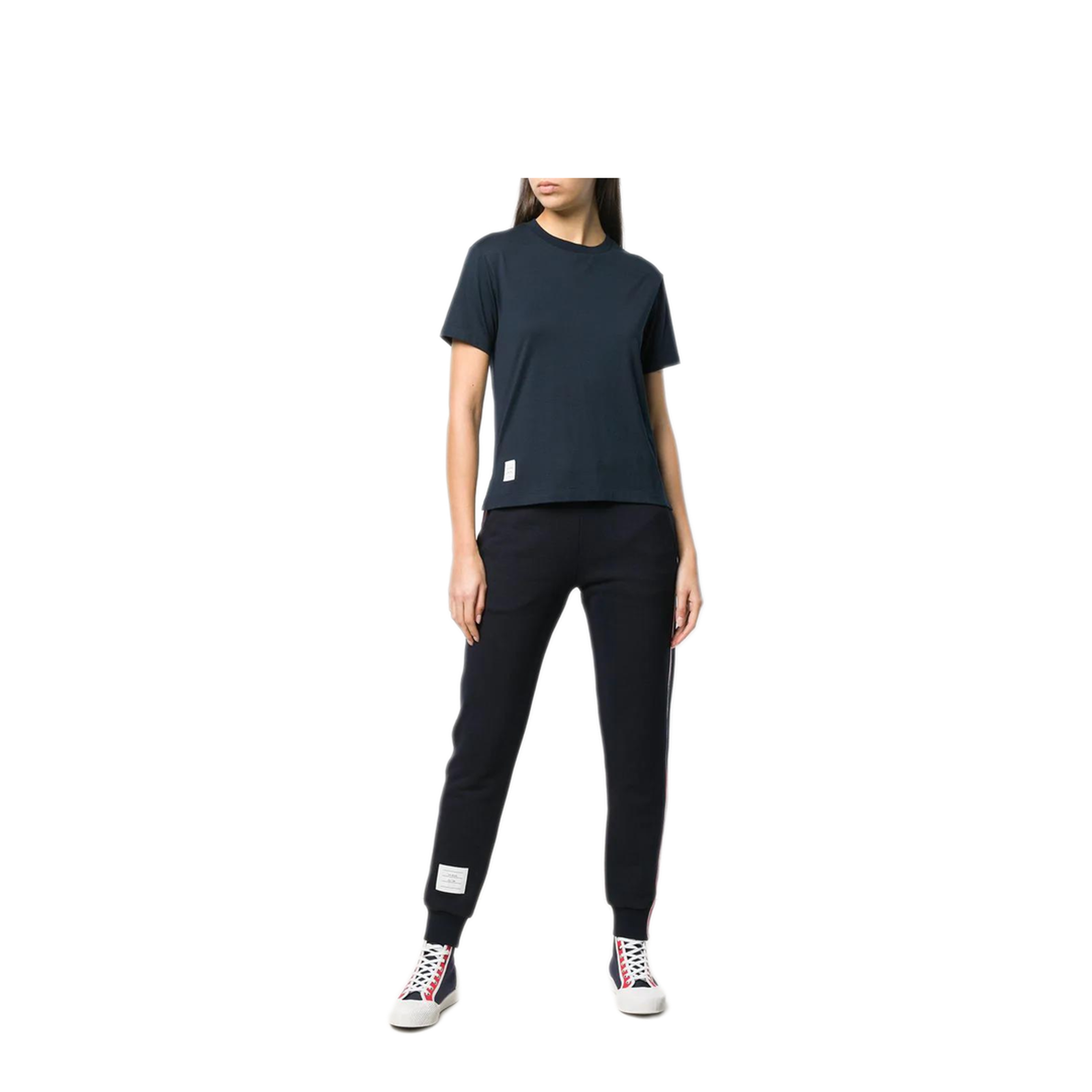 MAYFEYR - Thom Browne - Relaxed Fit Ss Tee With Side Slits In Lightweight Jersey - FJS036A05398415