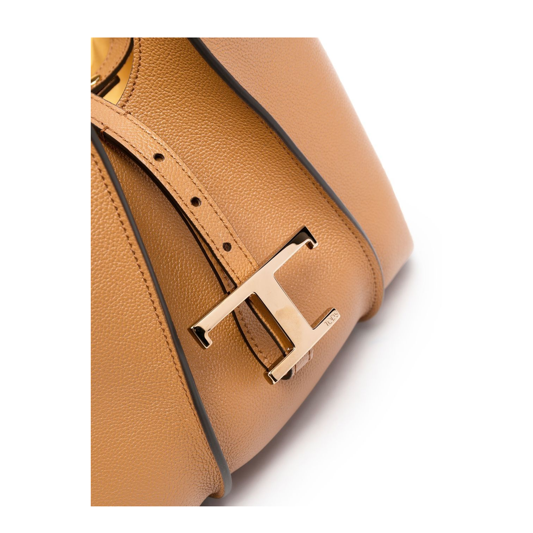 T Timeless Mini Calfskin Shopping Bag - Leather Brown