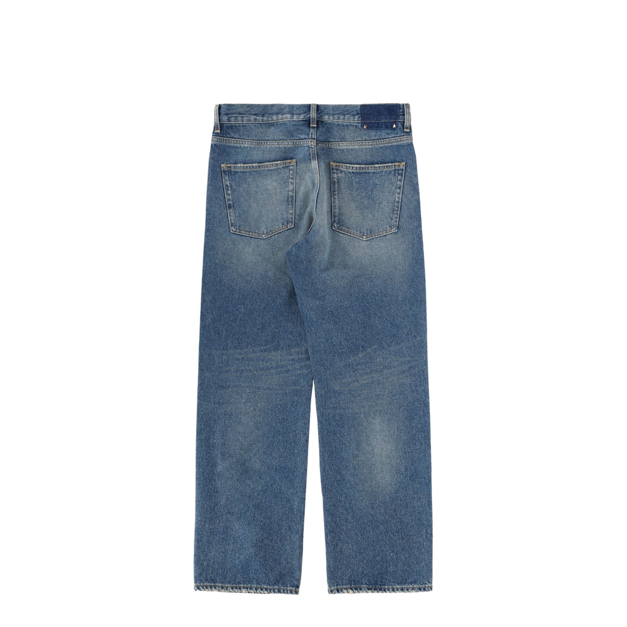 Blue Medium Wash Loose Jeans
